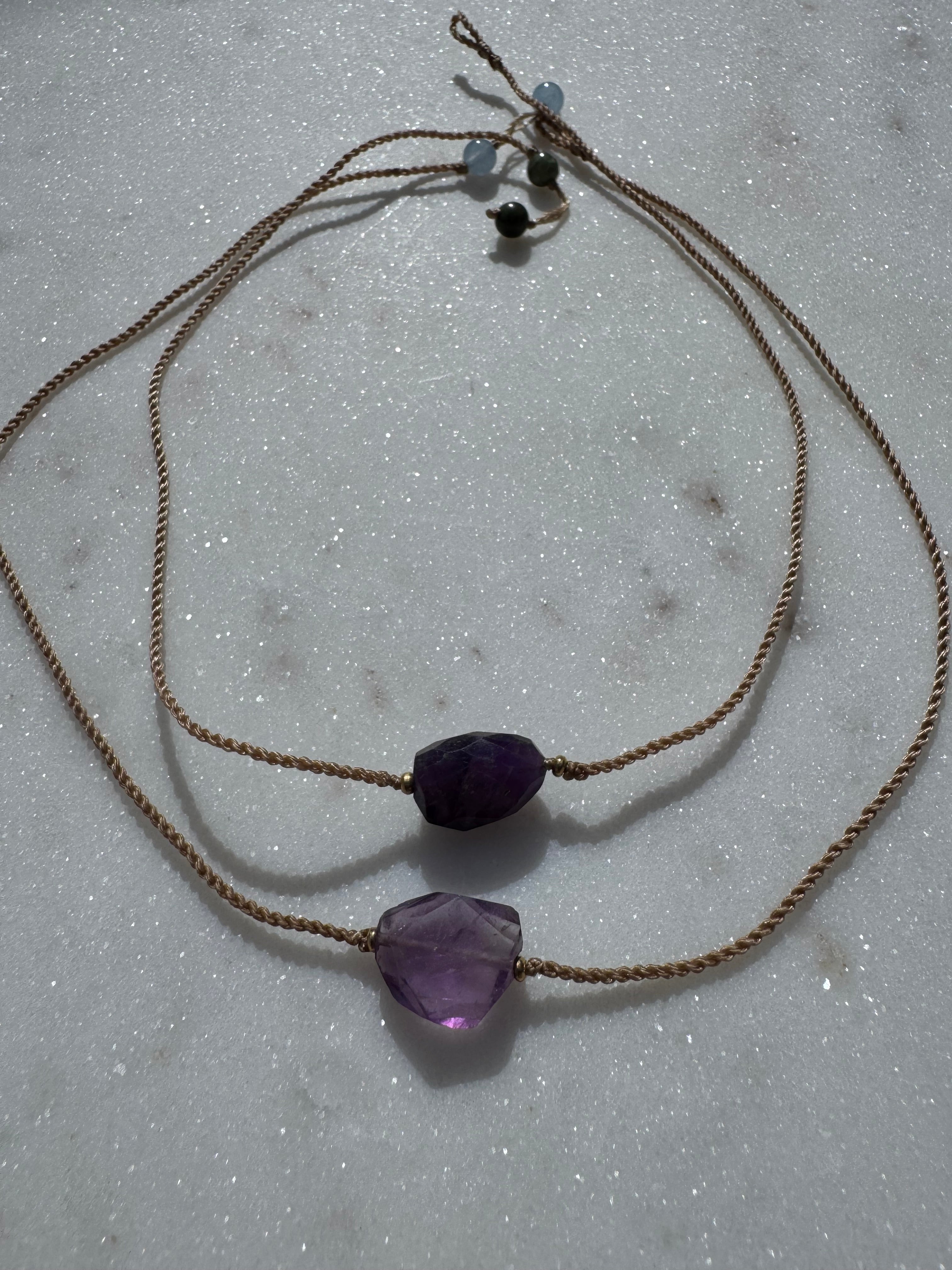 Future Nomads Necklaces 21cm String Amethyst Choker