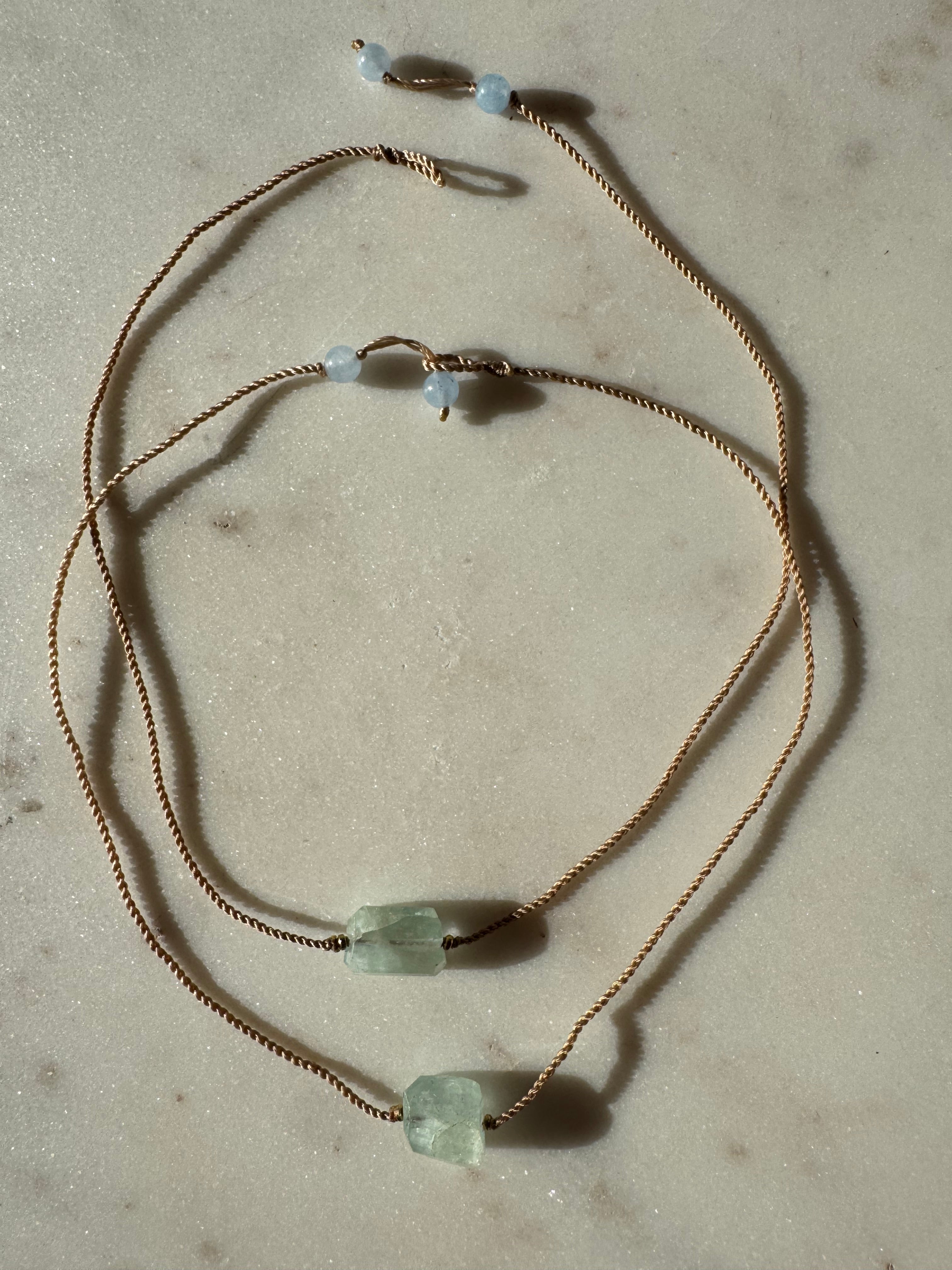 Future Nomads Necklaces 21cm String Aquamarine Choker