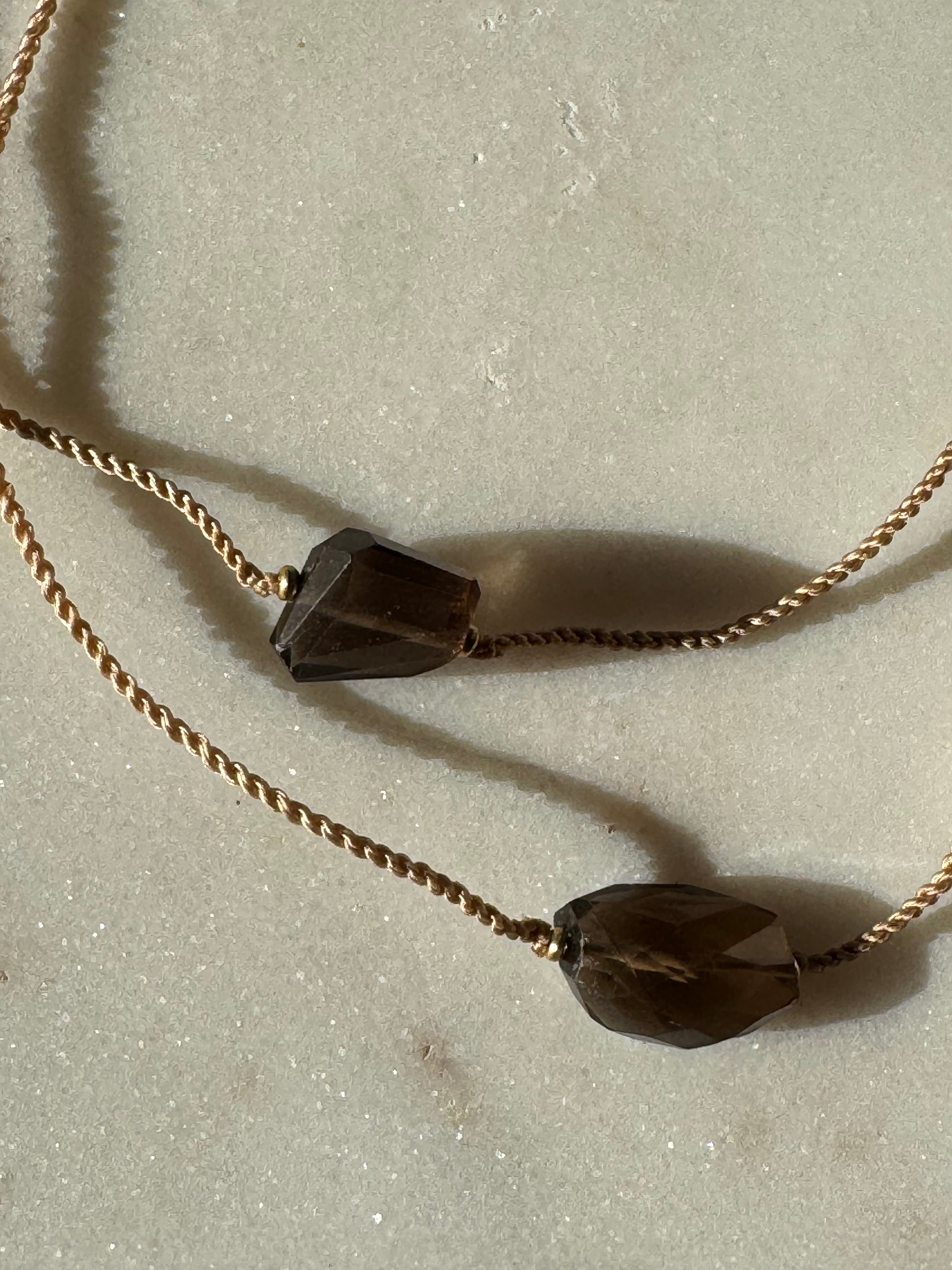 Future Nomads Necklaces 21cm String Smokey Quartz Choker