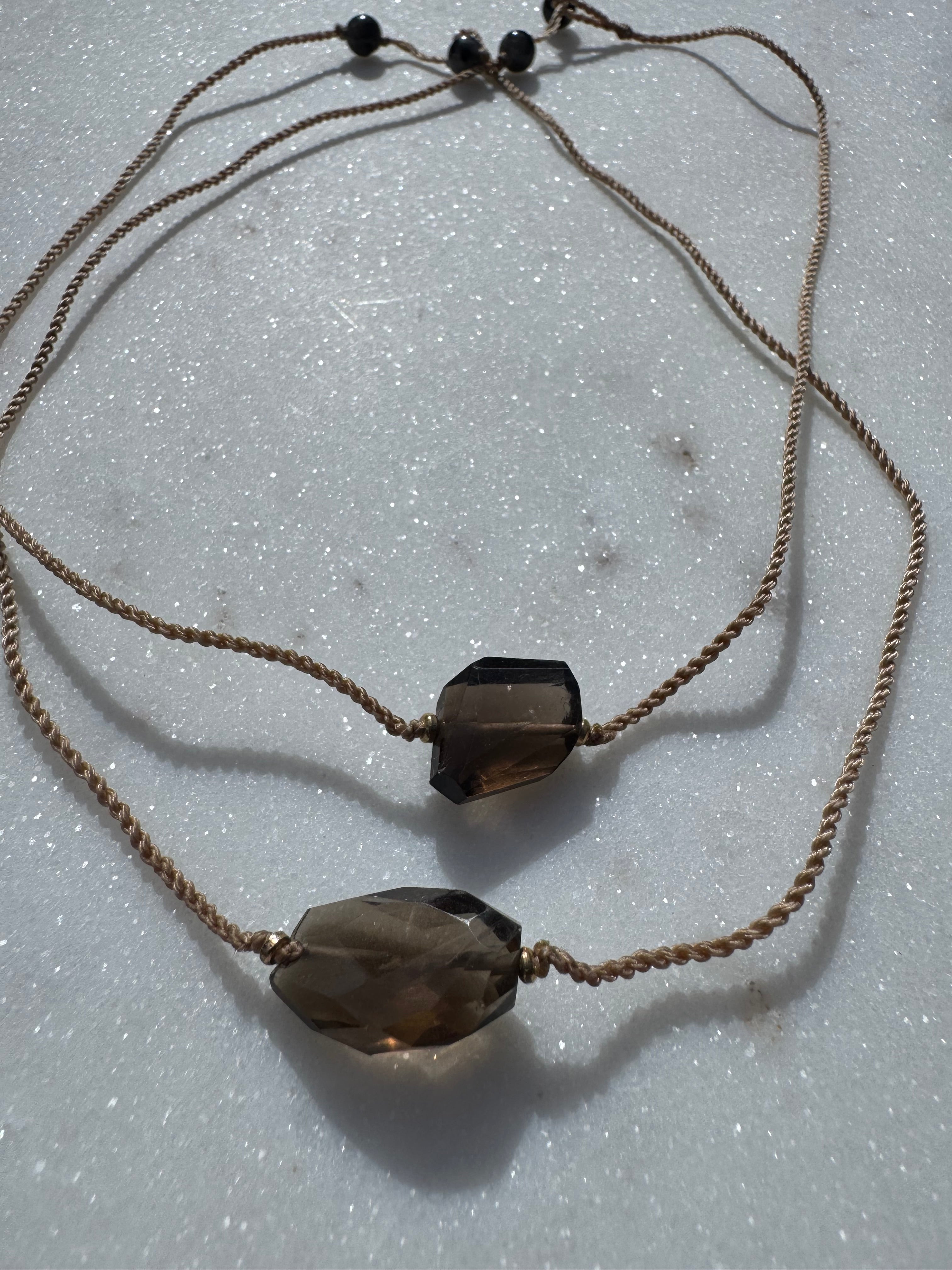 Future Nomads Necklaces 21cm String Smokey Quartz Choker