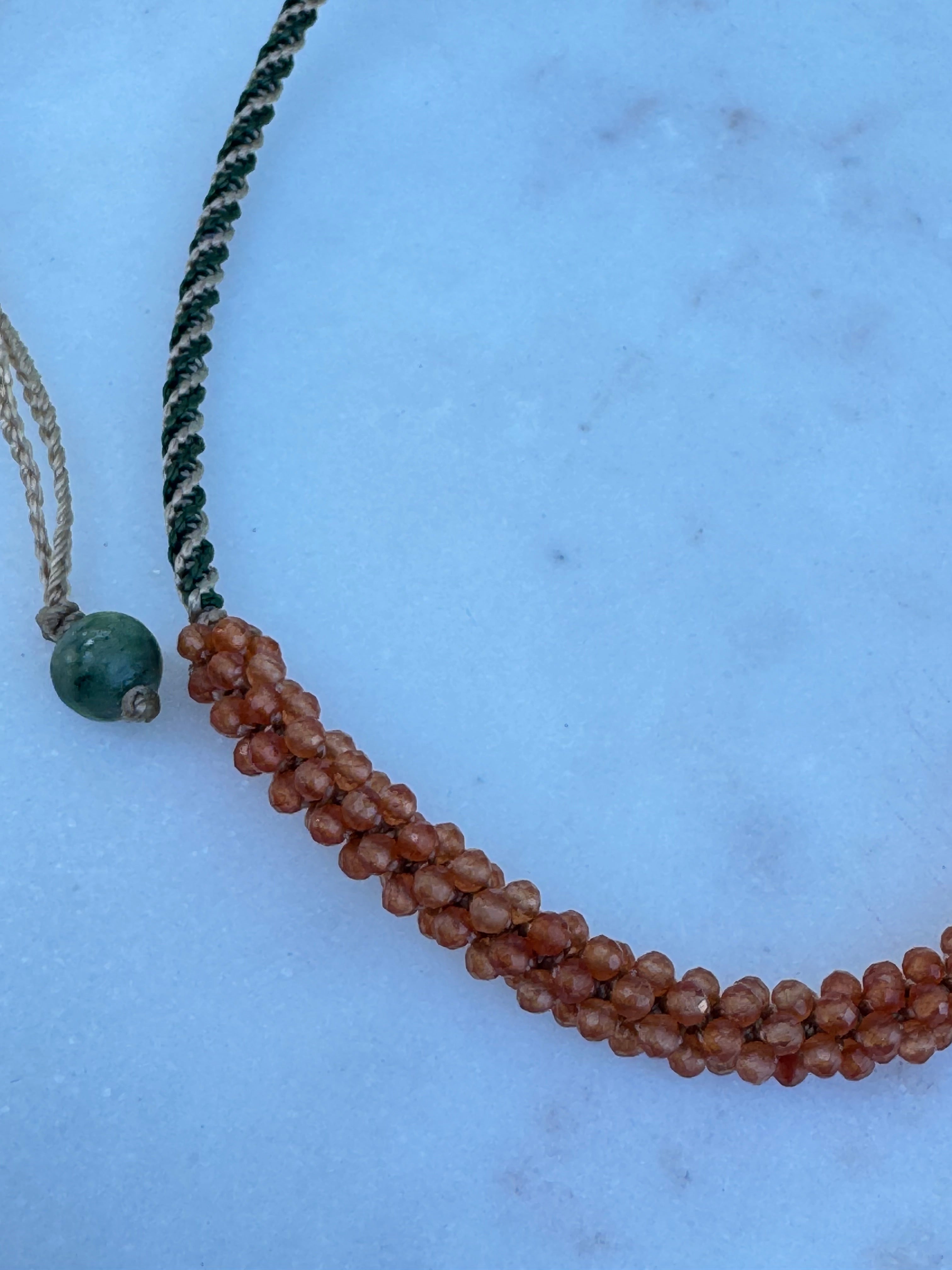 Future Nomads Necklaces Carnelian Stone Woven Choker