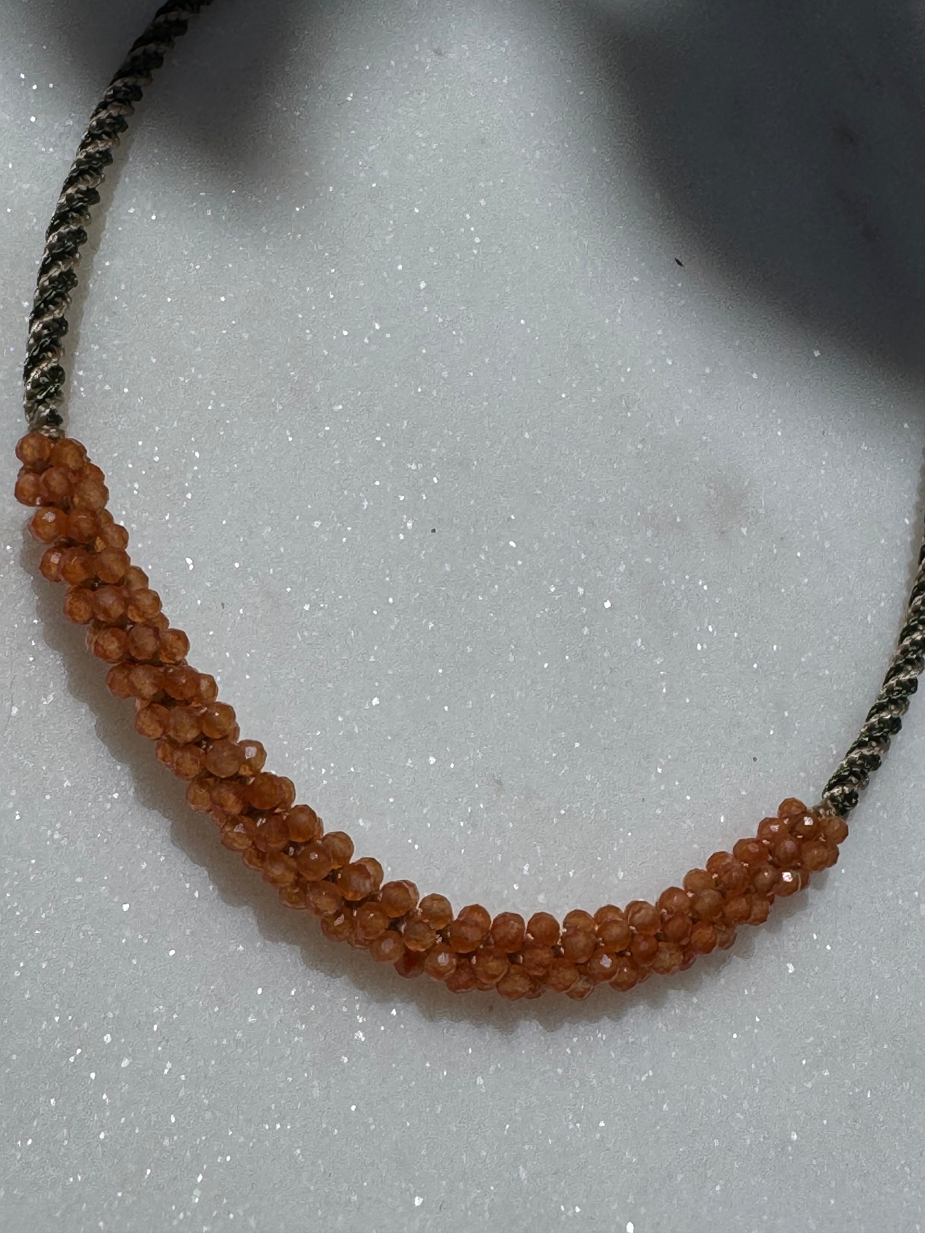Future Nomads Necklaces Carnelian Stone Woven Choker