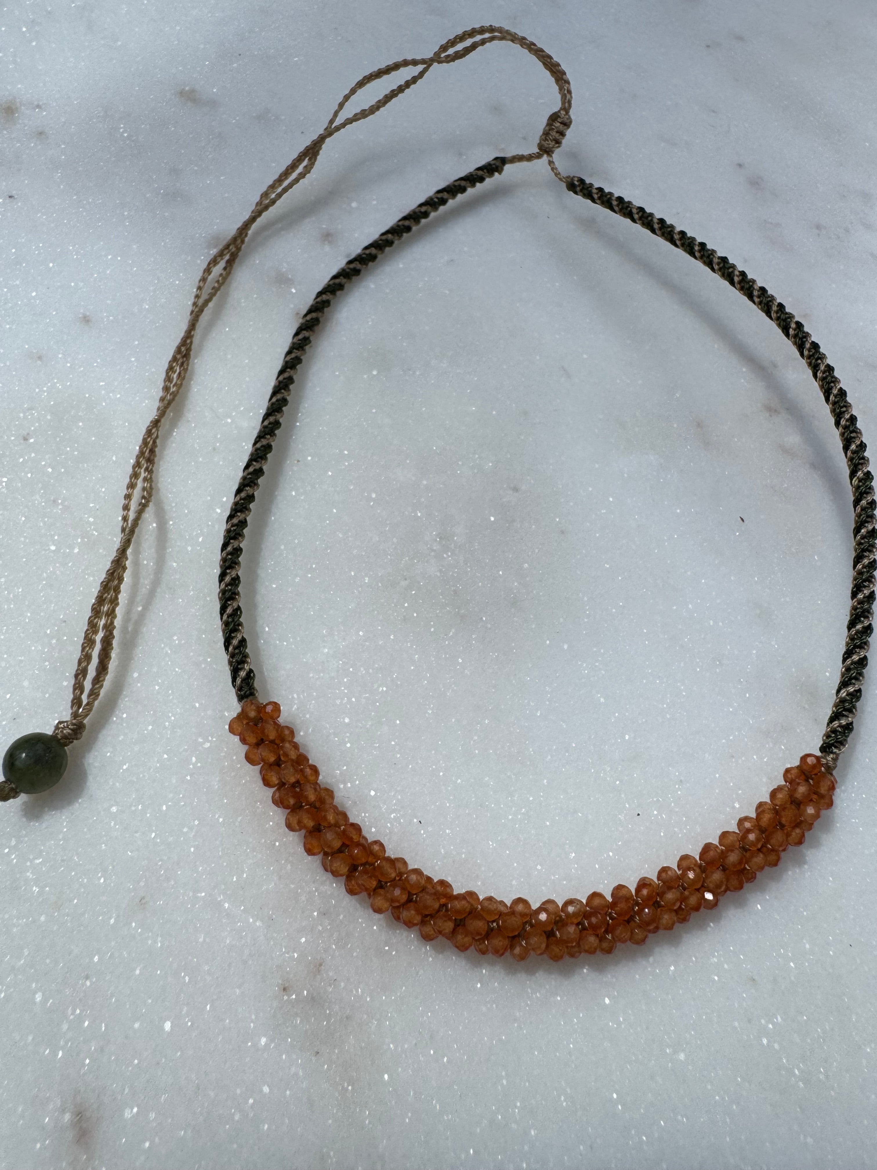 Future Nomads Necklaces Carnelian Stone Woven Choker
