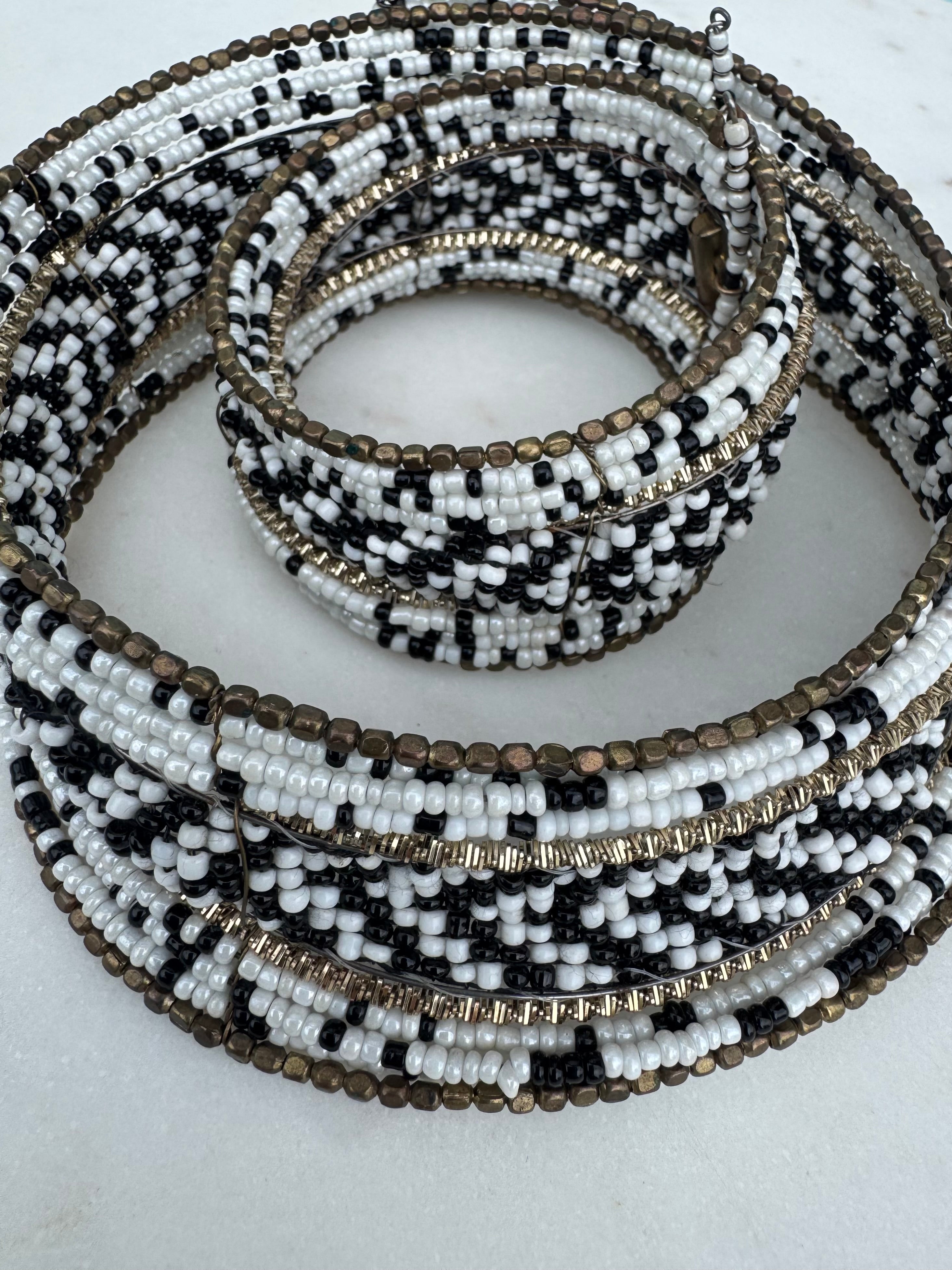 Future Nomads Necklaces Coil Beaded Collar & Bracelet