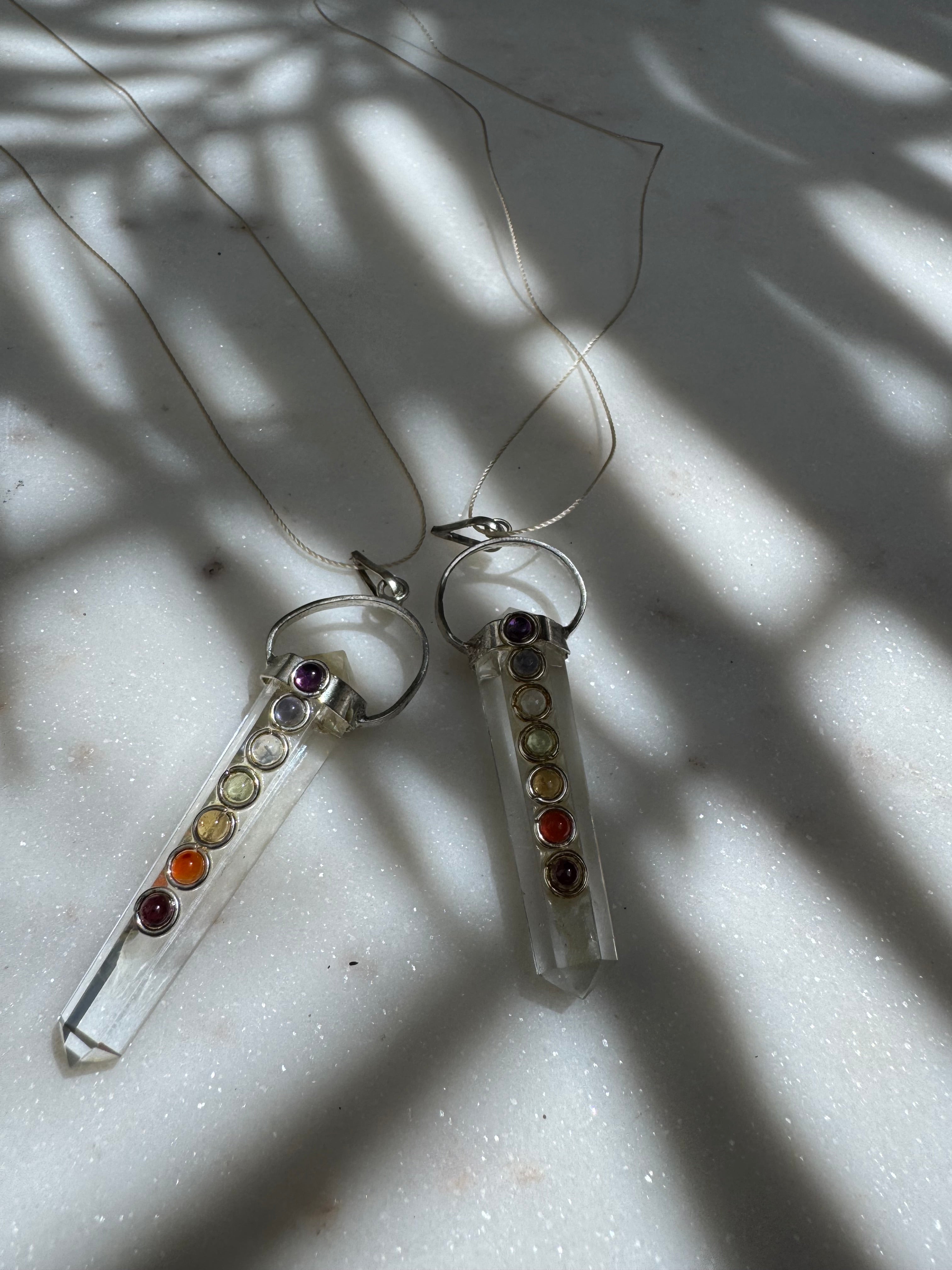 Crystal Chakra Drop Necklace | Necklaces