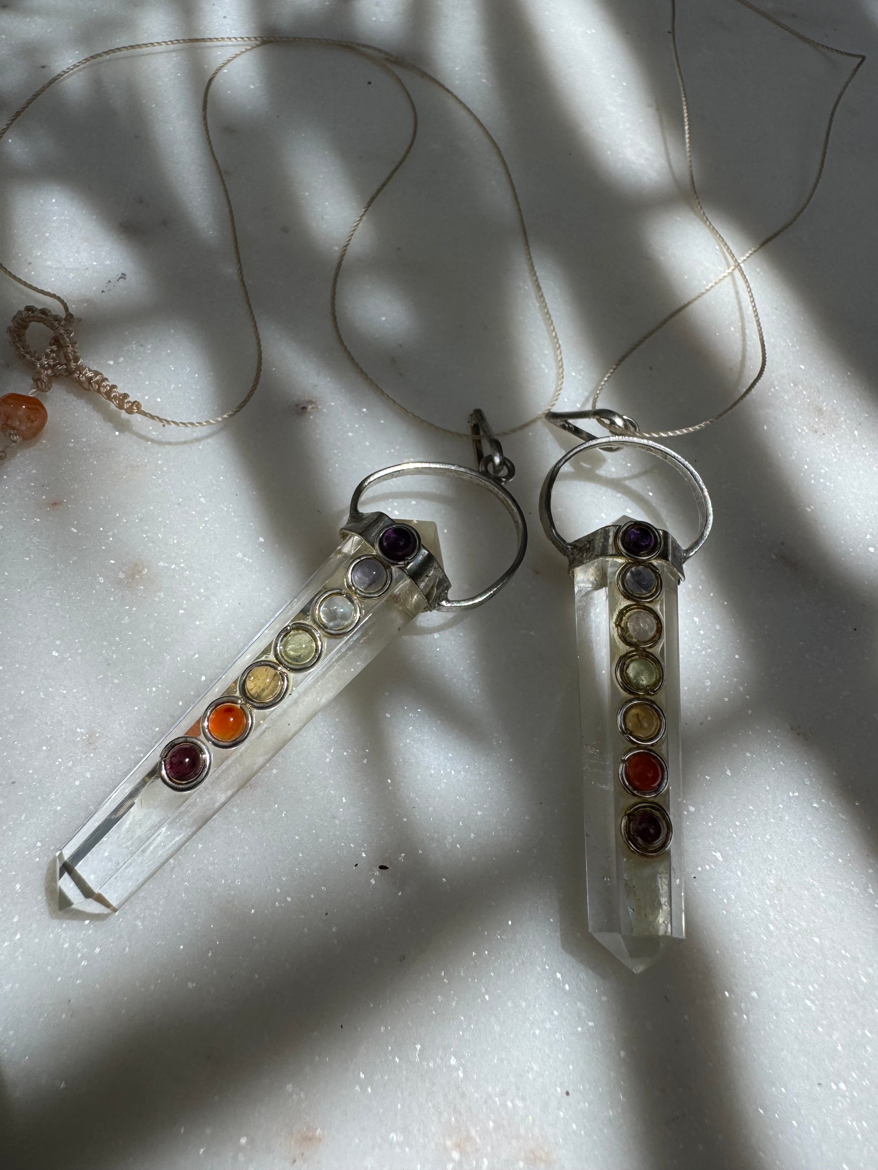 Crystal Chakra Drop Necklace | Necklaces