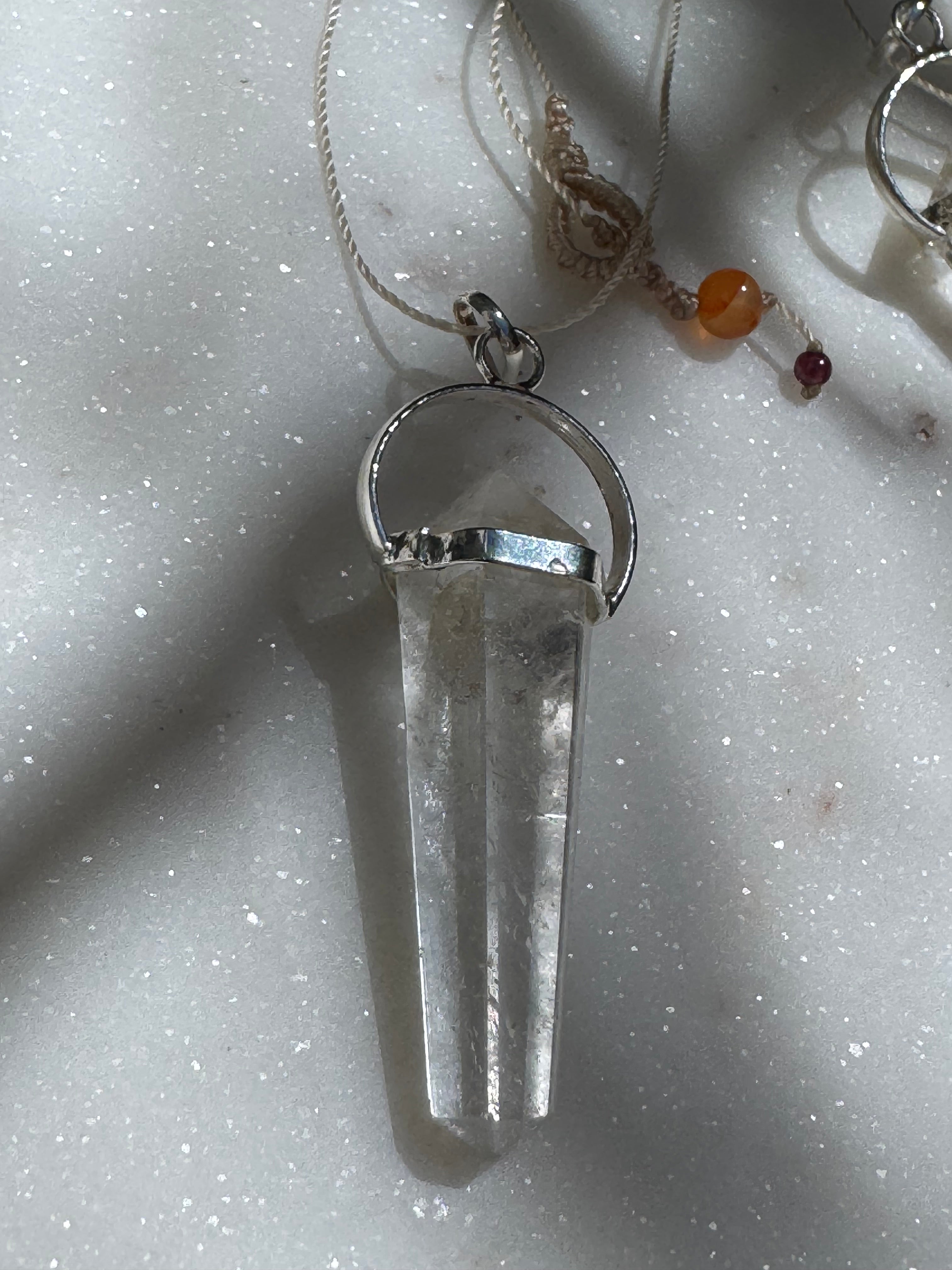 Crystal Quartz Pendulum Necklace | Necklaces