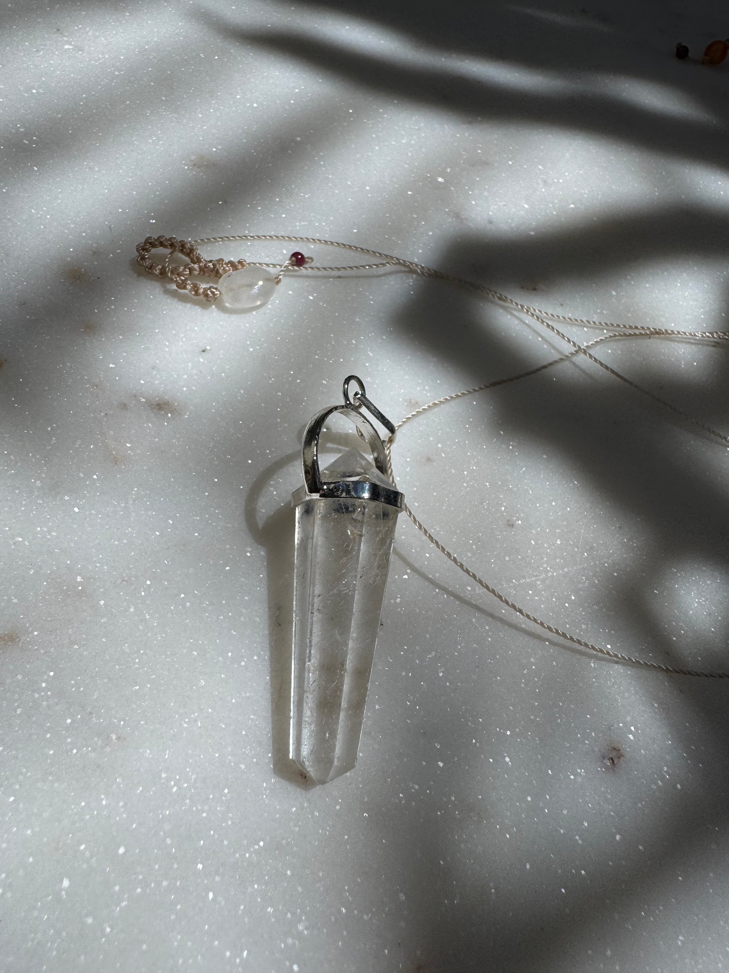 Crystal Quartz Pendulum Necklace | Necklaces