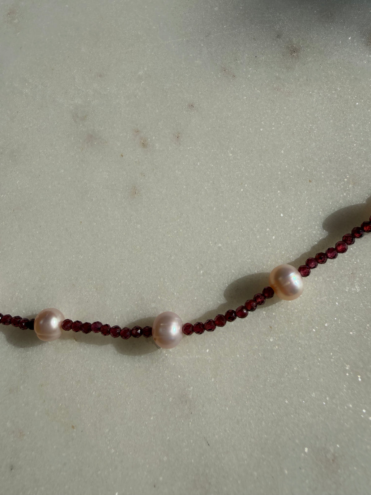 Future Nomads Necklaces Garnet Pearl Necklace