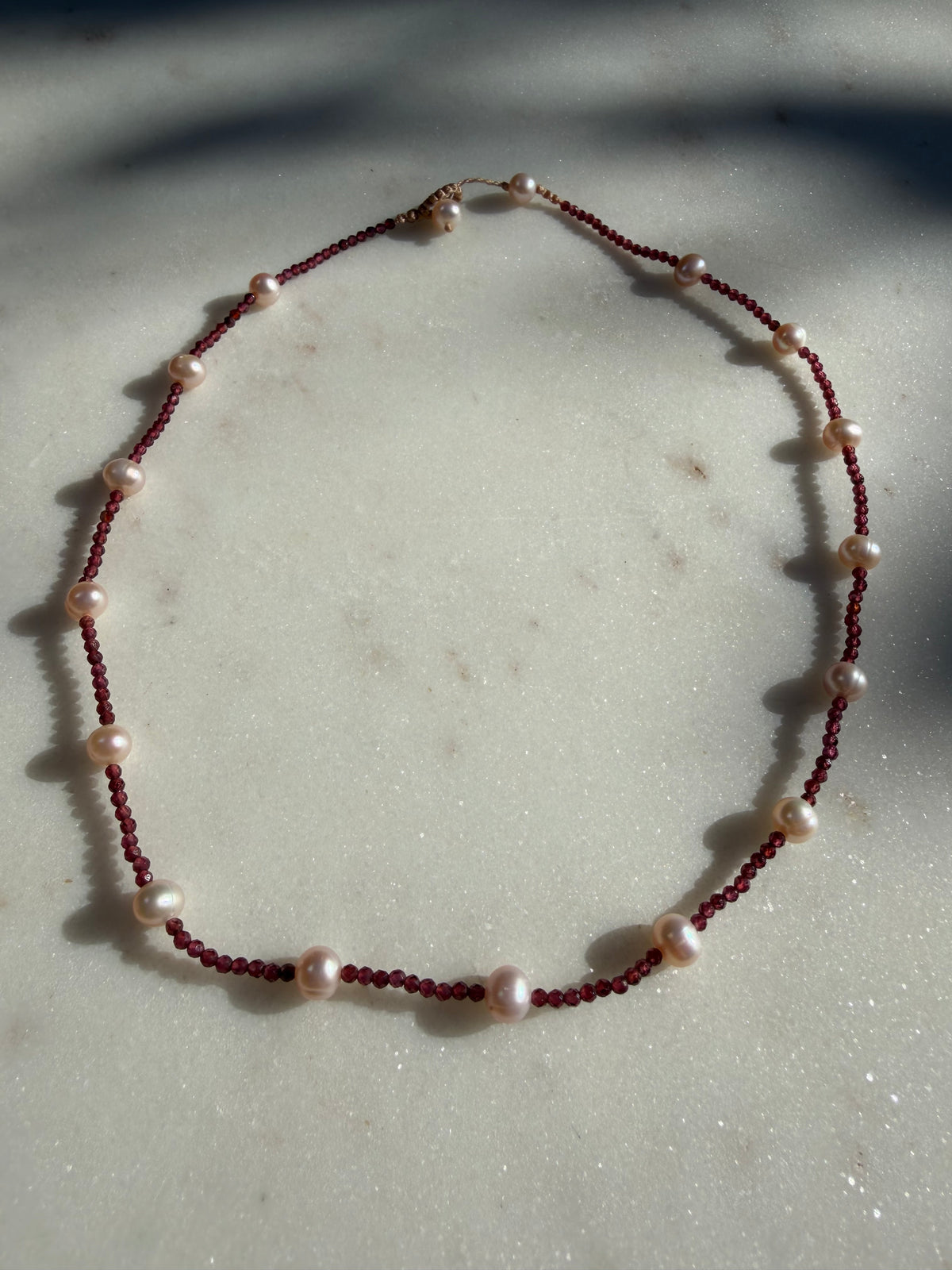 Future Nomads Necklaces Garnet Pearl Necklace