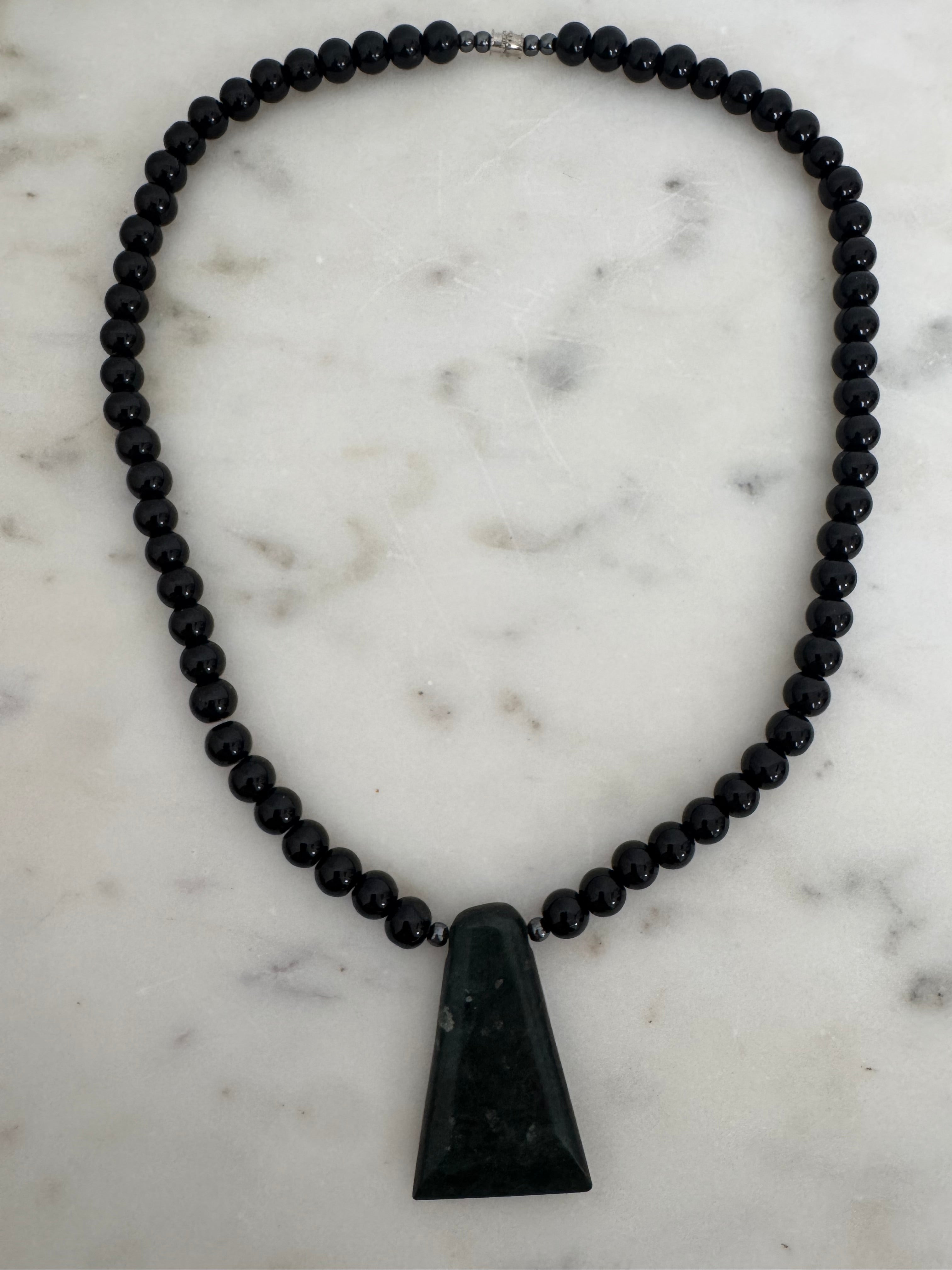 Jade & Onyx Stone Necklace | Necklaces