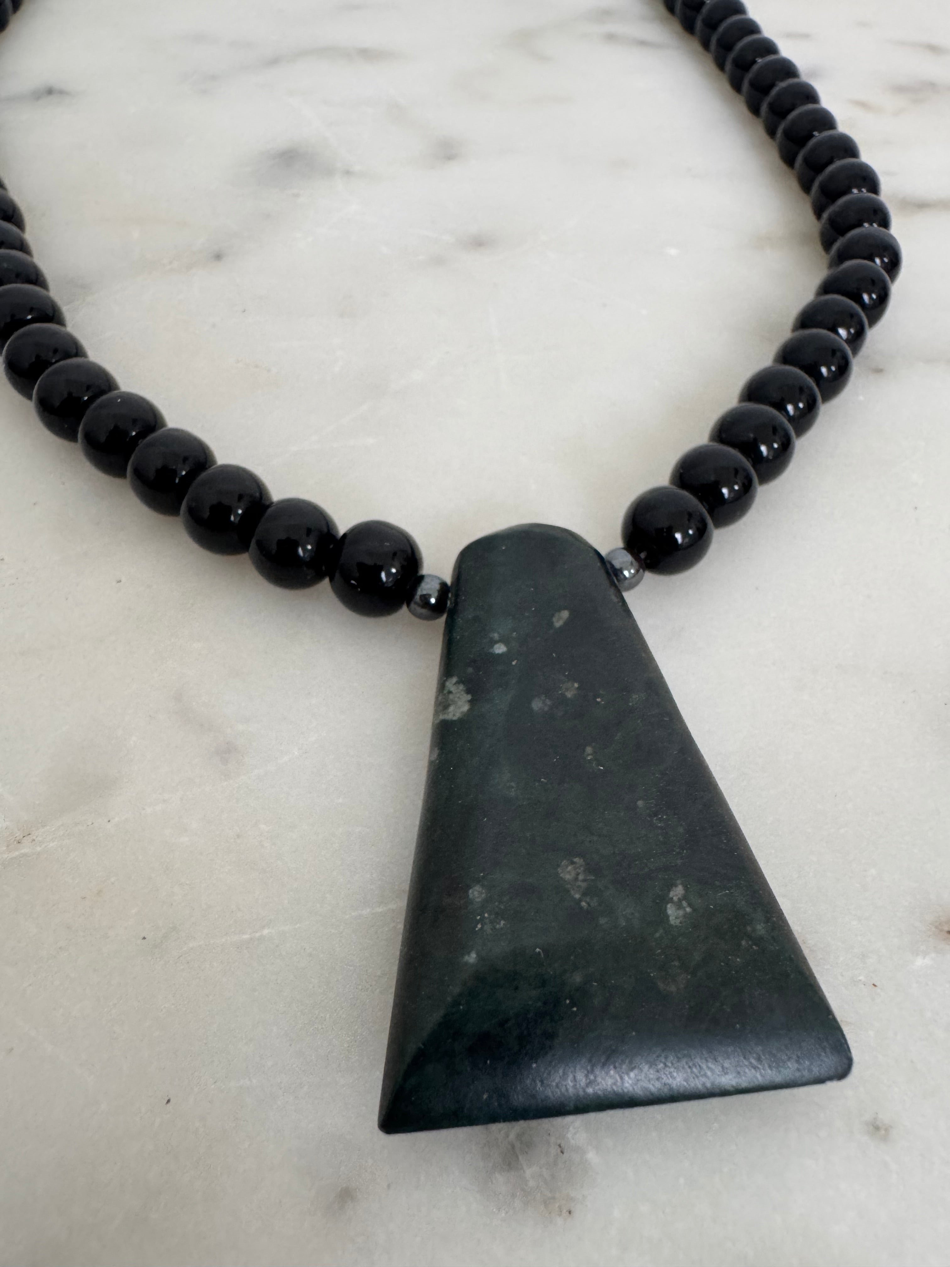 Jade & Onyx Stone Necklace | Necklaces