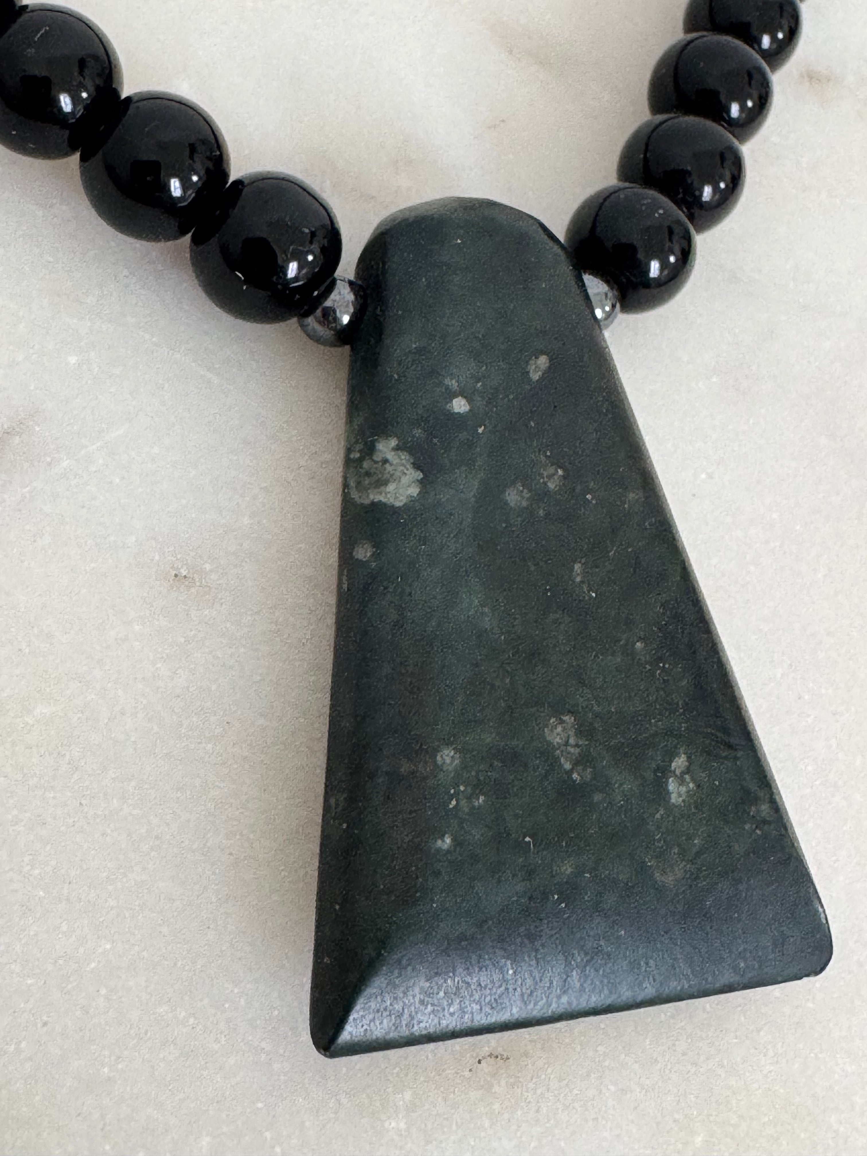 Jade & Onyx Stone Necklace | Necklaces