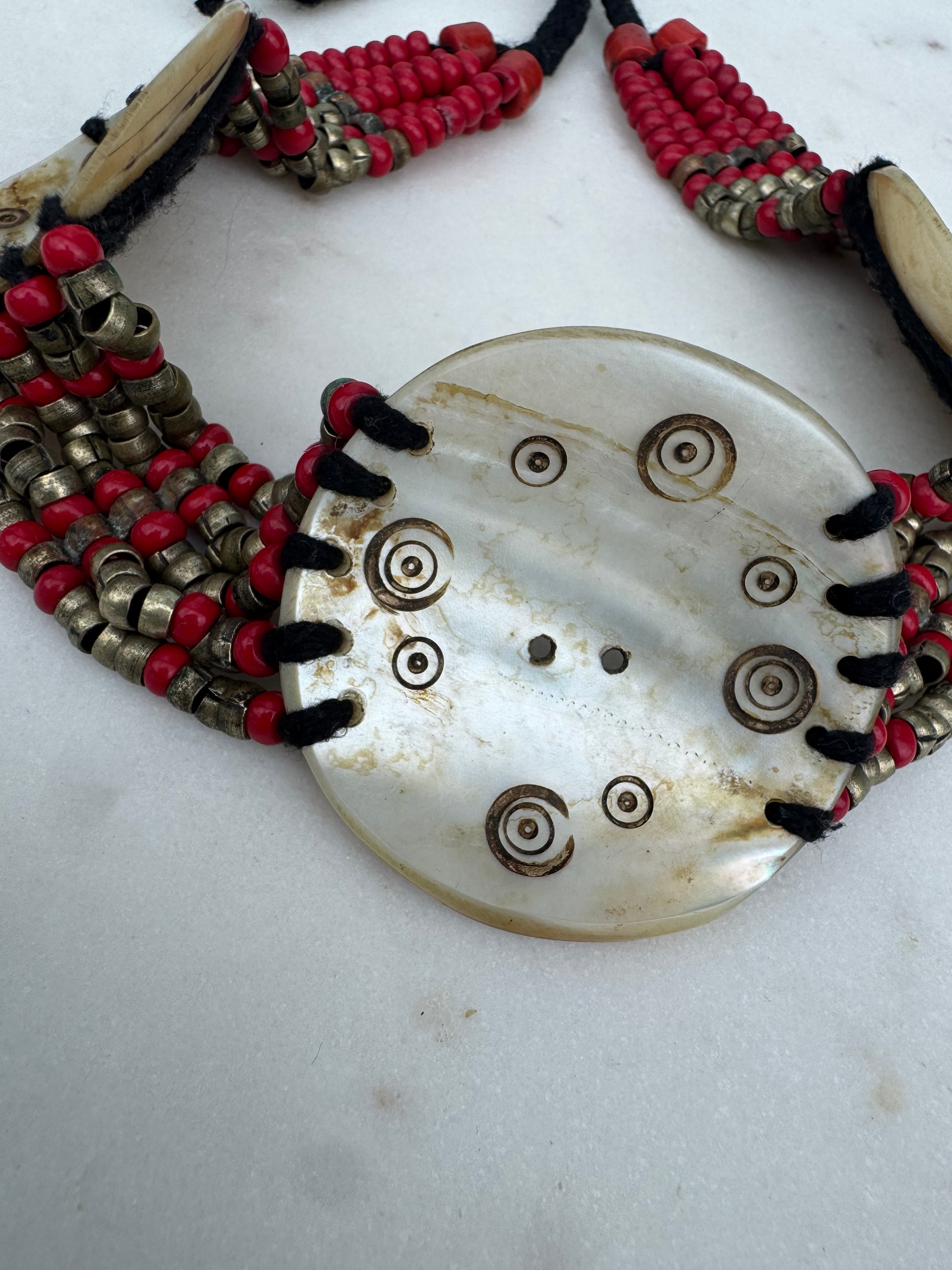 Mother Of Pearl Tribal Choker | Necklaces