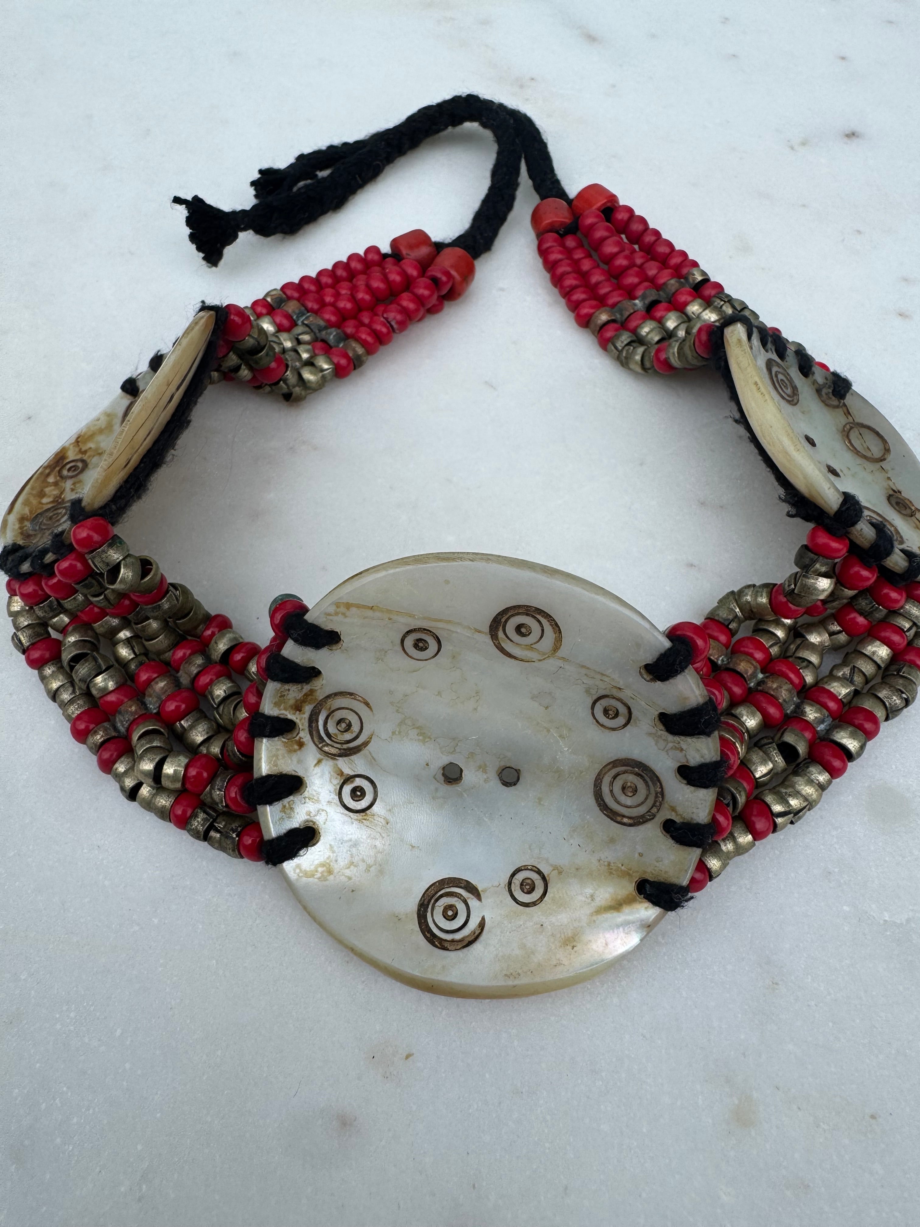 Mother Of Pearl Tribal Choker | Necklaces