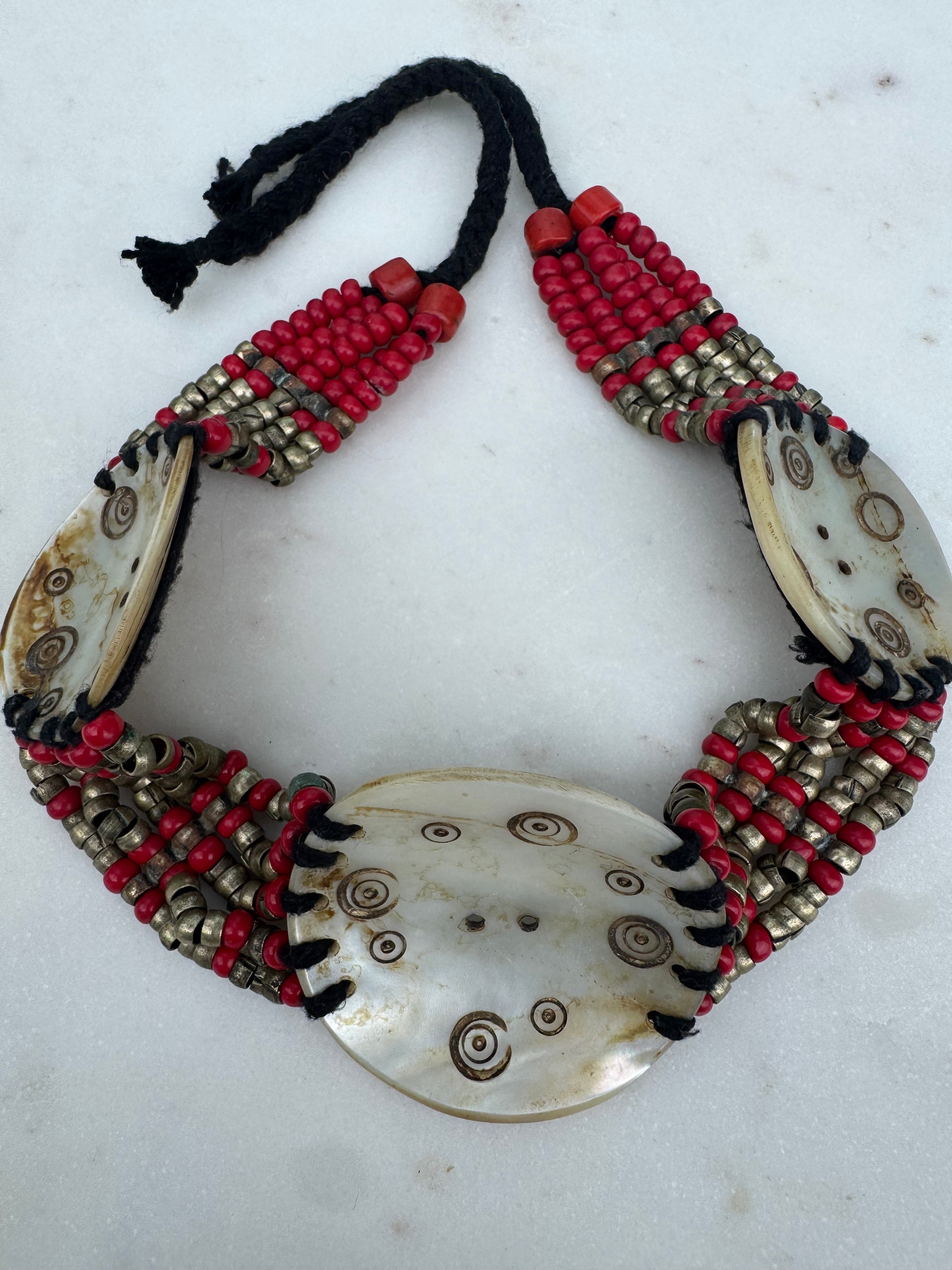 Mother Of Pearl Tribal Choker | Necklaces