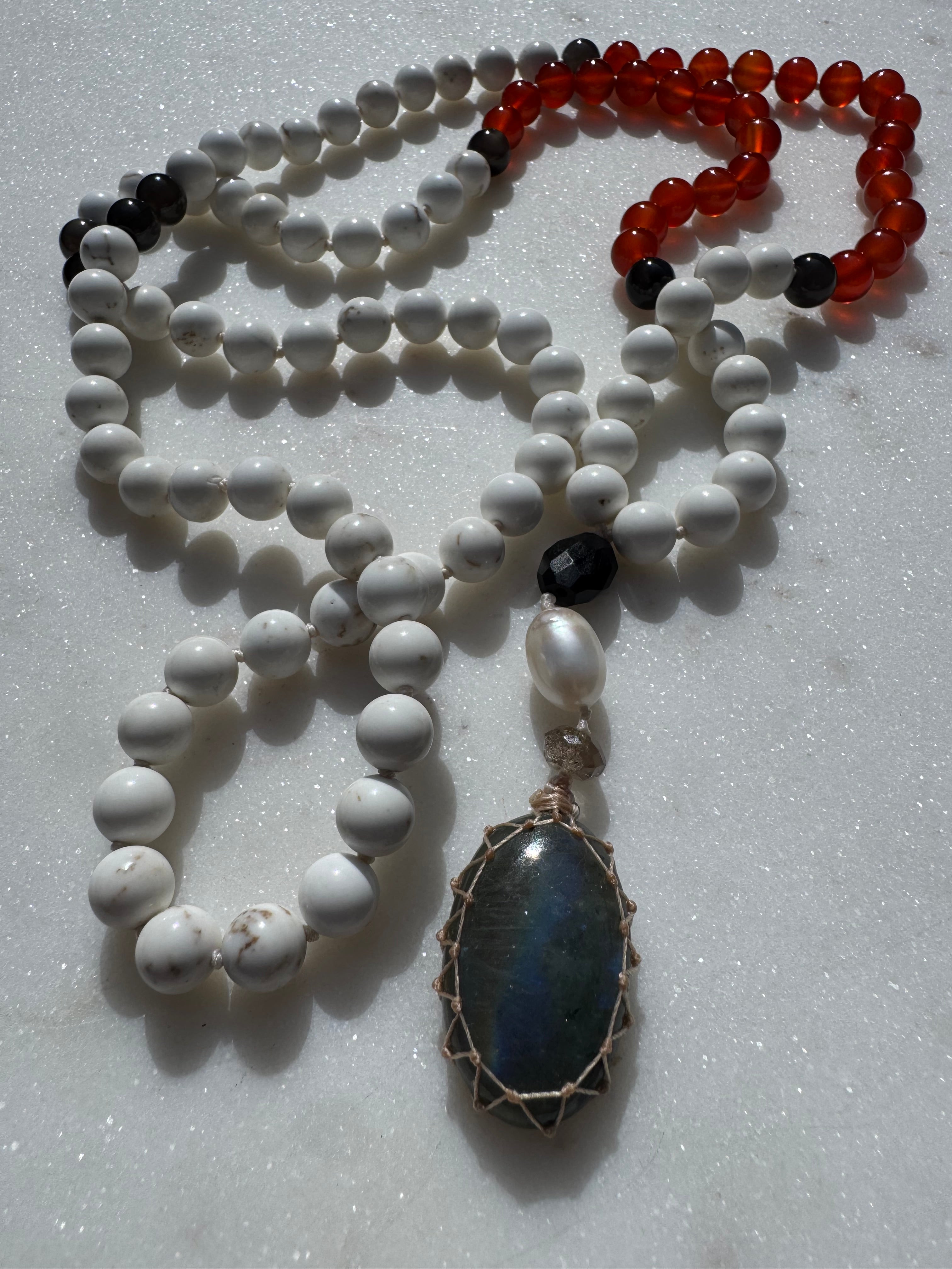 Future Nomads Necklaces One size Carnelian Copper & Howlite Mala 1