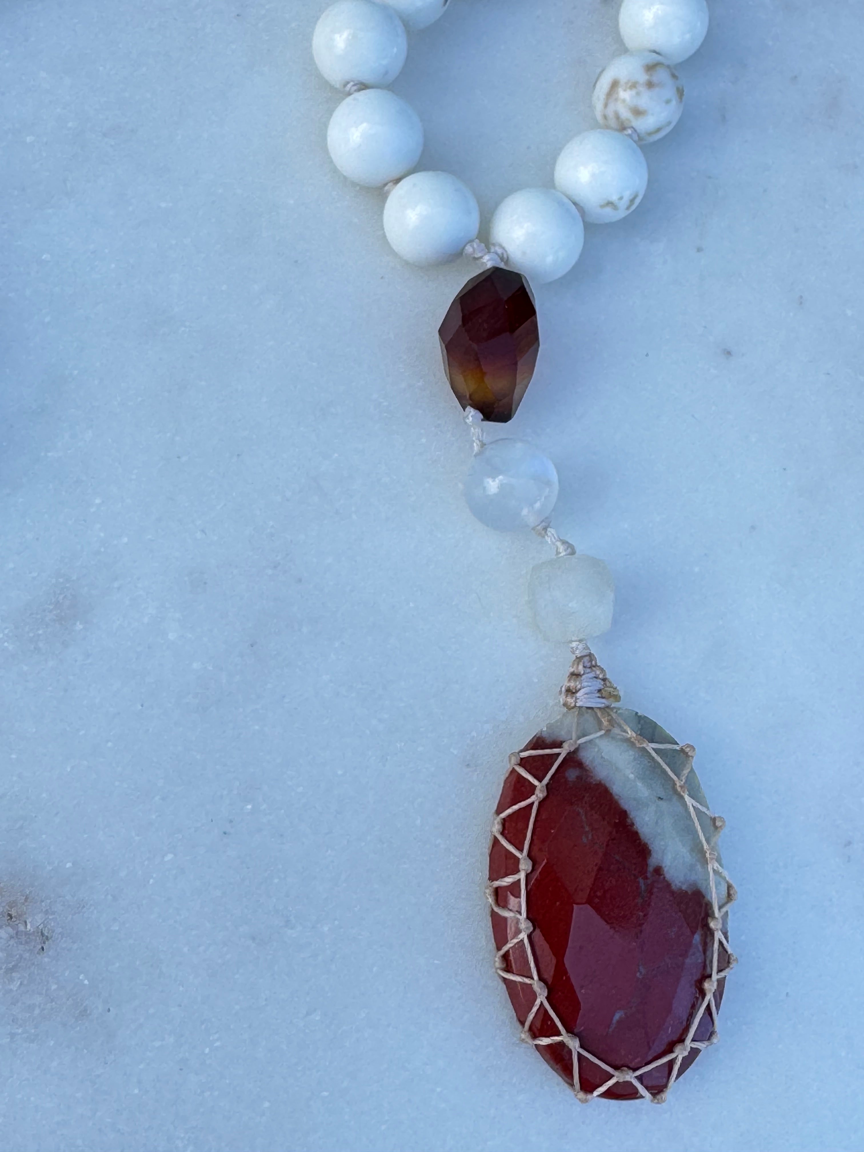Future Nomads Necklaces One size Carnelian Copper & Howlite Mala 2