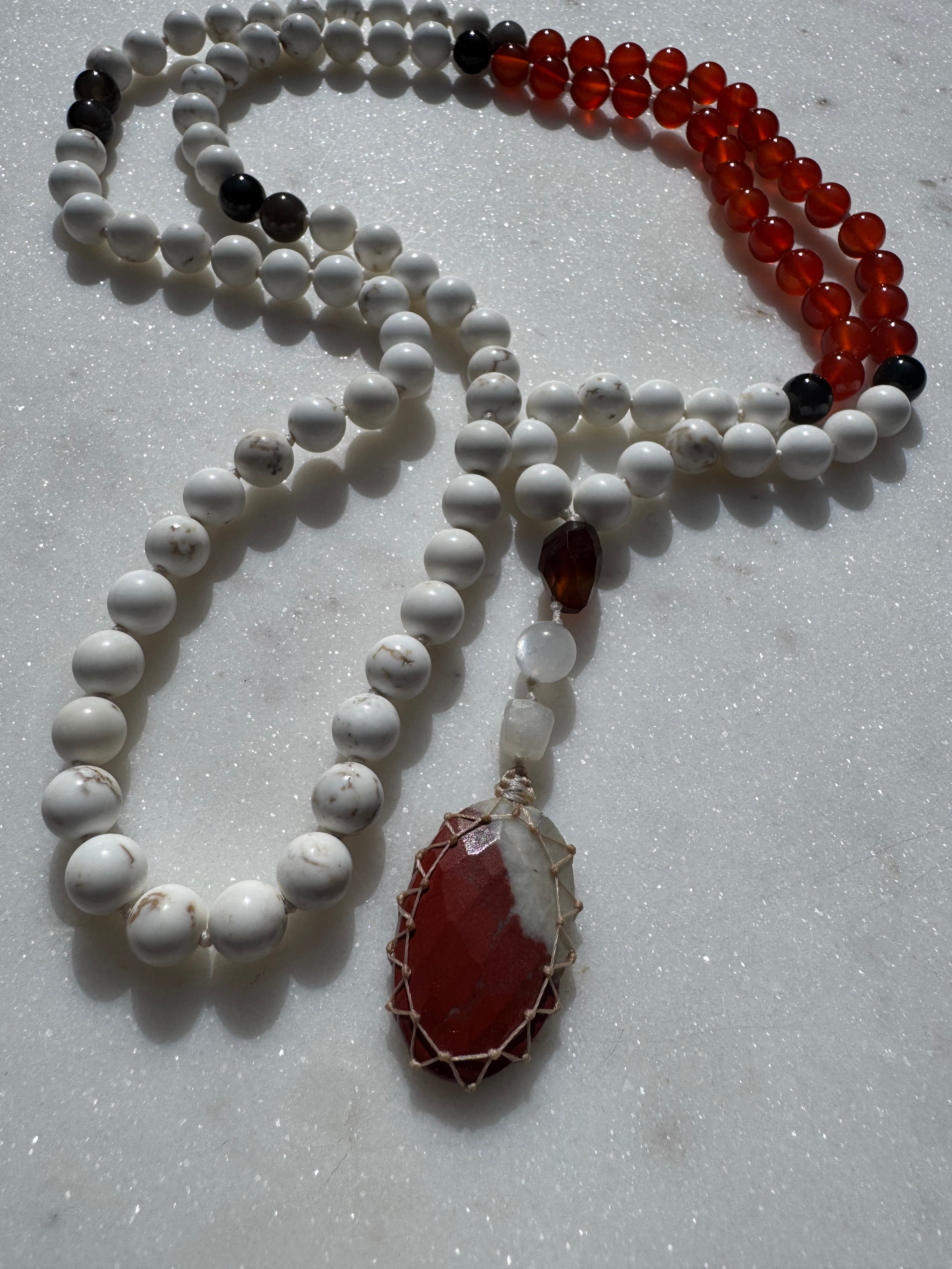 Future Nomads Necklaces One size Carnelian Copper & Howlite Mala 2