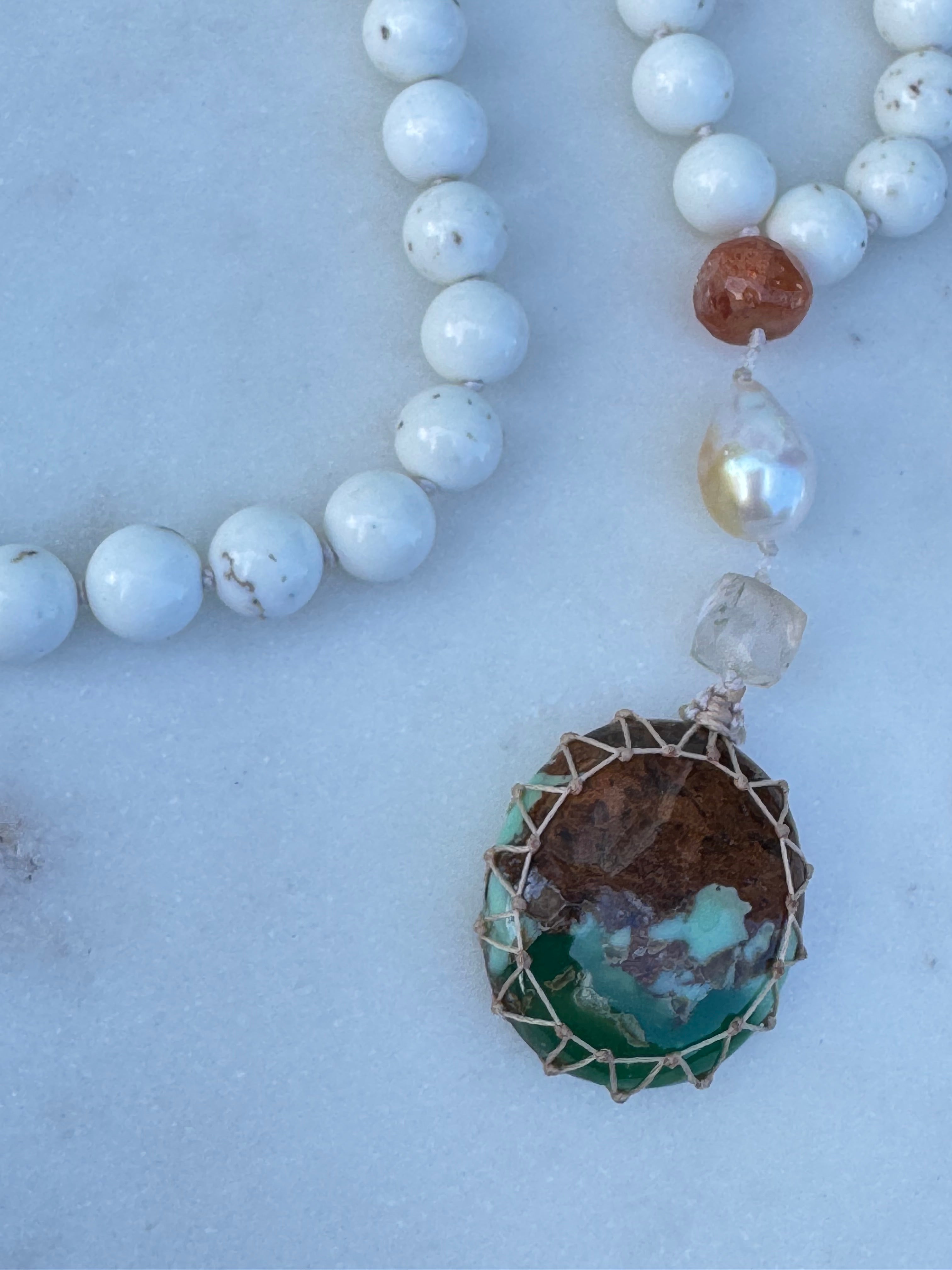Future Nomads Necklaces One size Yellow Aventurine & Copper Mala 1