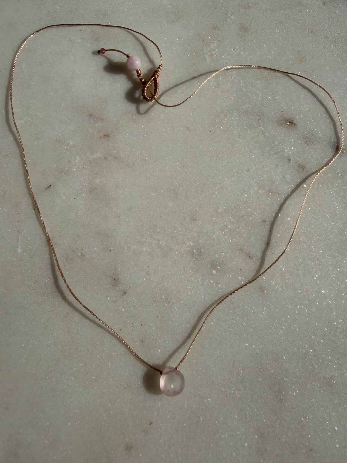 Future Nomads Necklaces Rose Quartz Drop