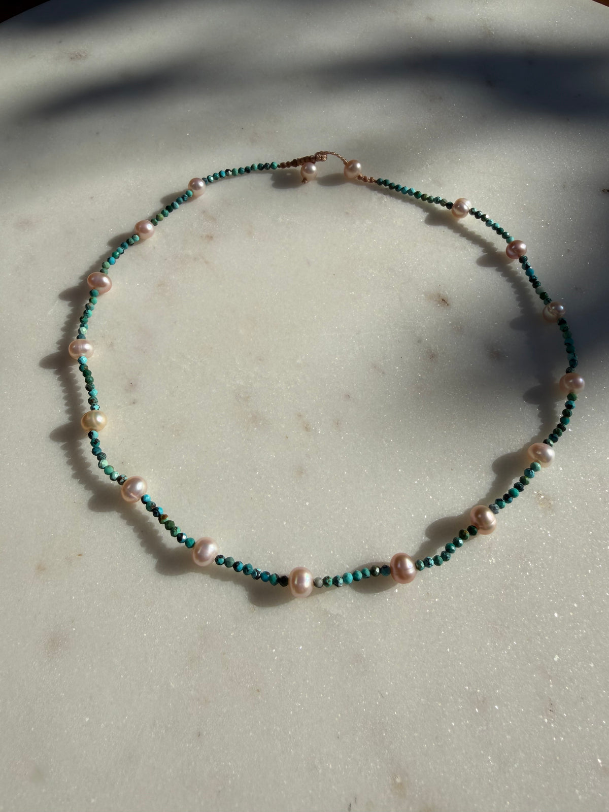 Future Nomads Necklaces Seafoam Pearl Necklace