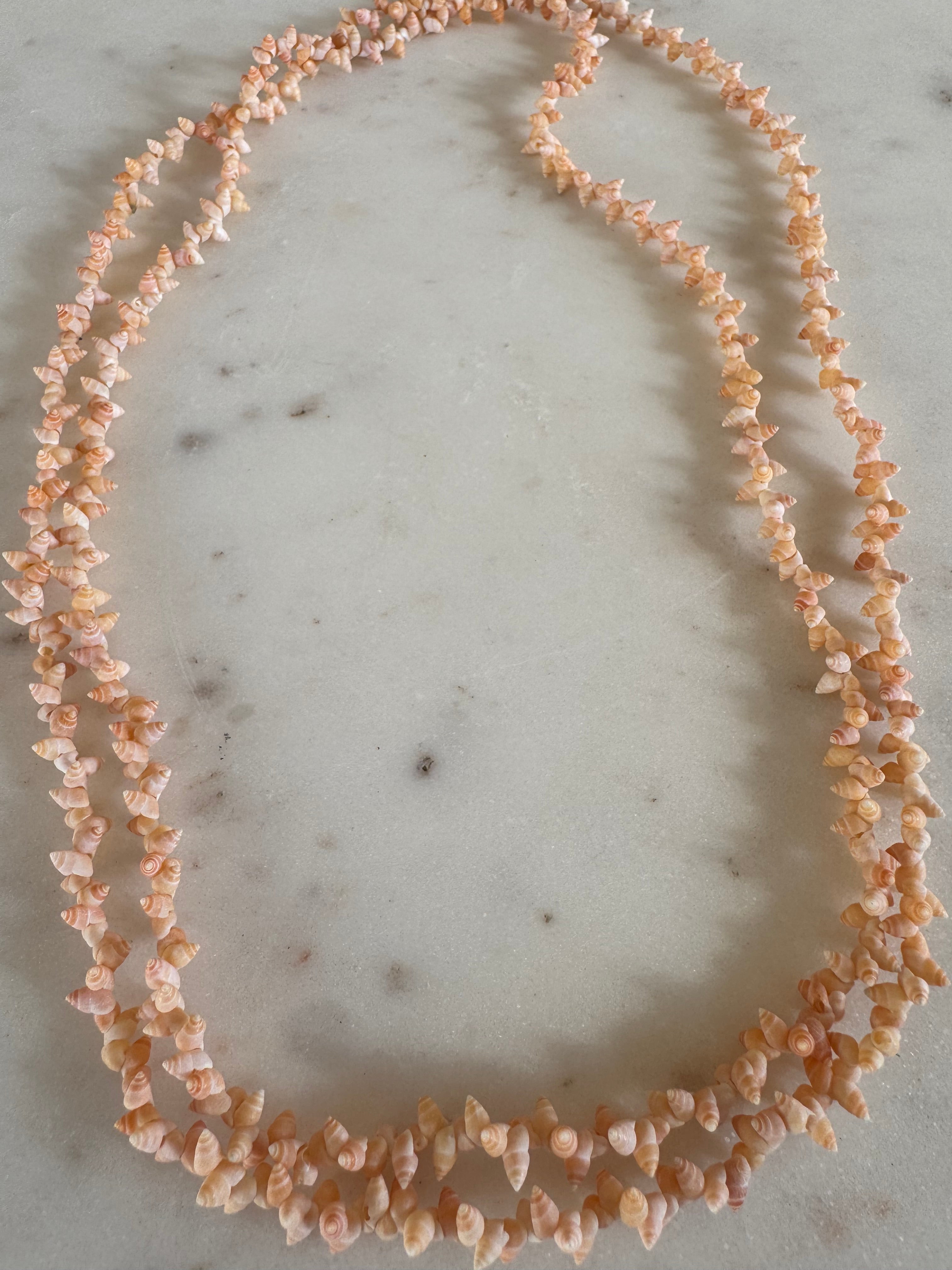 Shell Strand Necklace Coral Pink | Necklaces