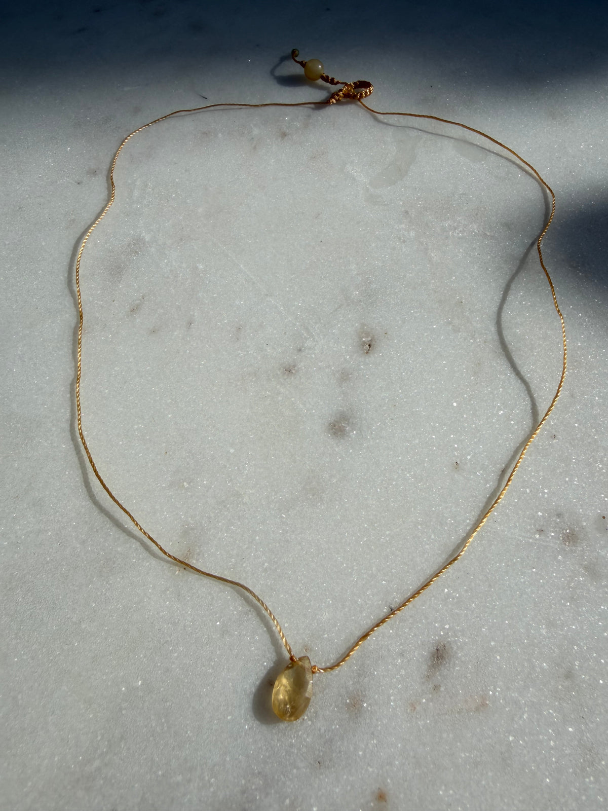 Future Nomads Necklaces Sunshine Thread Citrine Drop