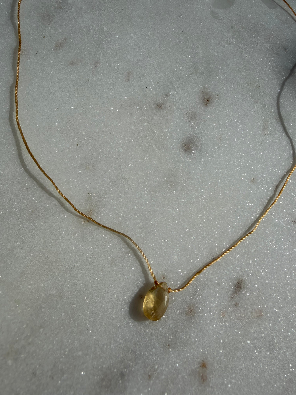Future Nomads Necklaces Sunshine Thread Citrine Drop