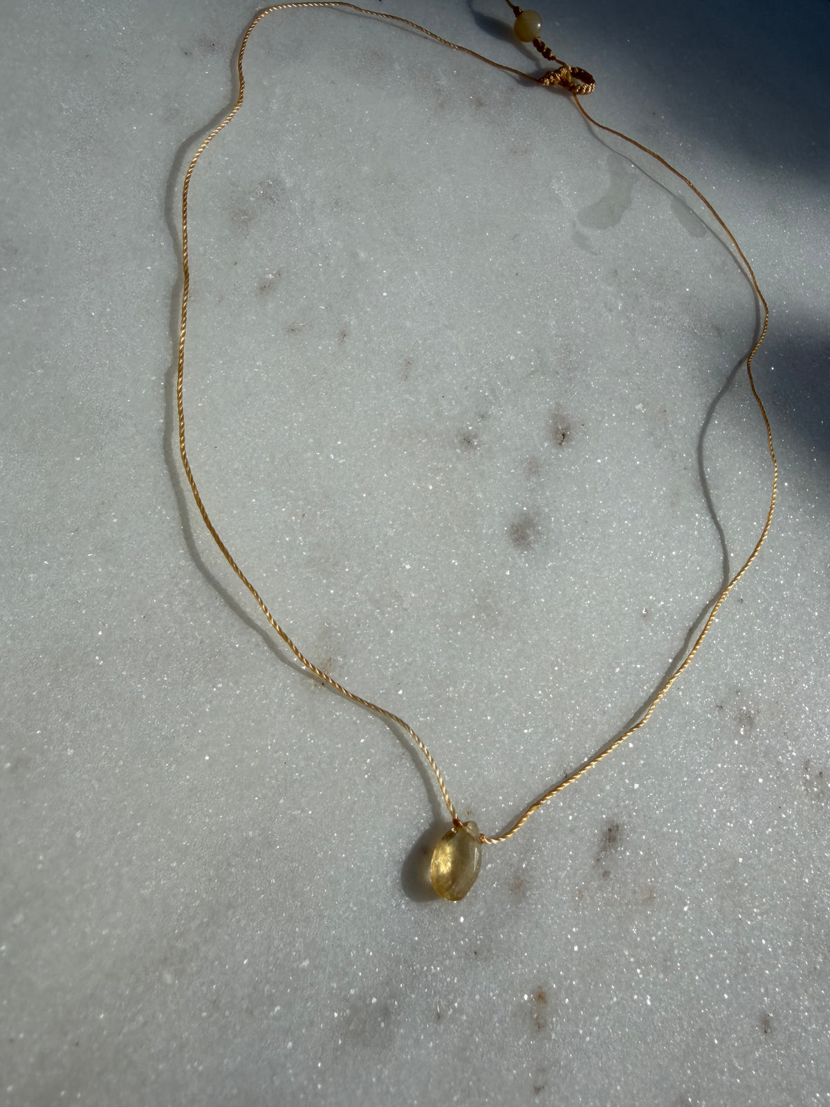 Future Nomads Necklaces Sunshine Thread Citrine Drop