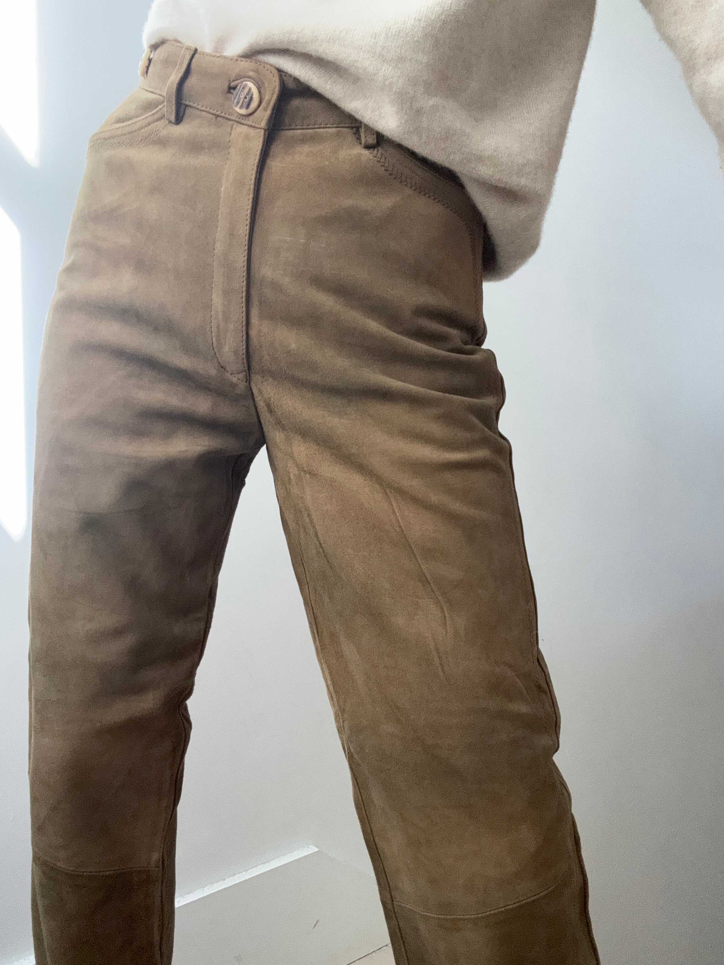 Tan Suede Pants | Pants