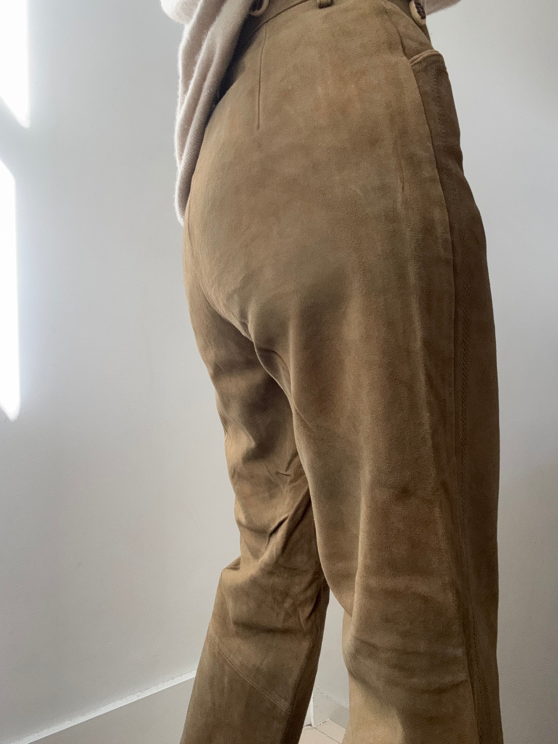 Tan Suede Pants | Pants