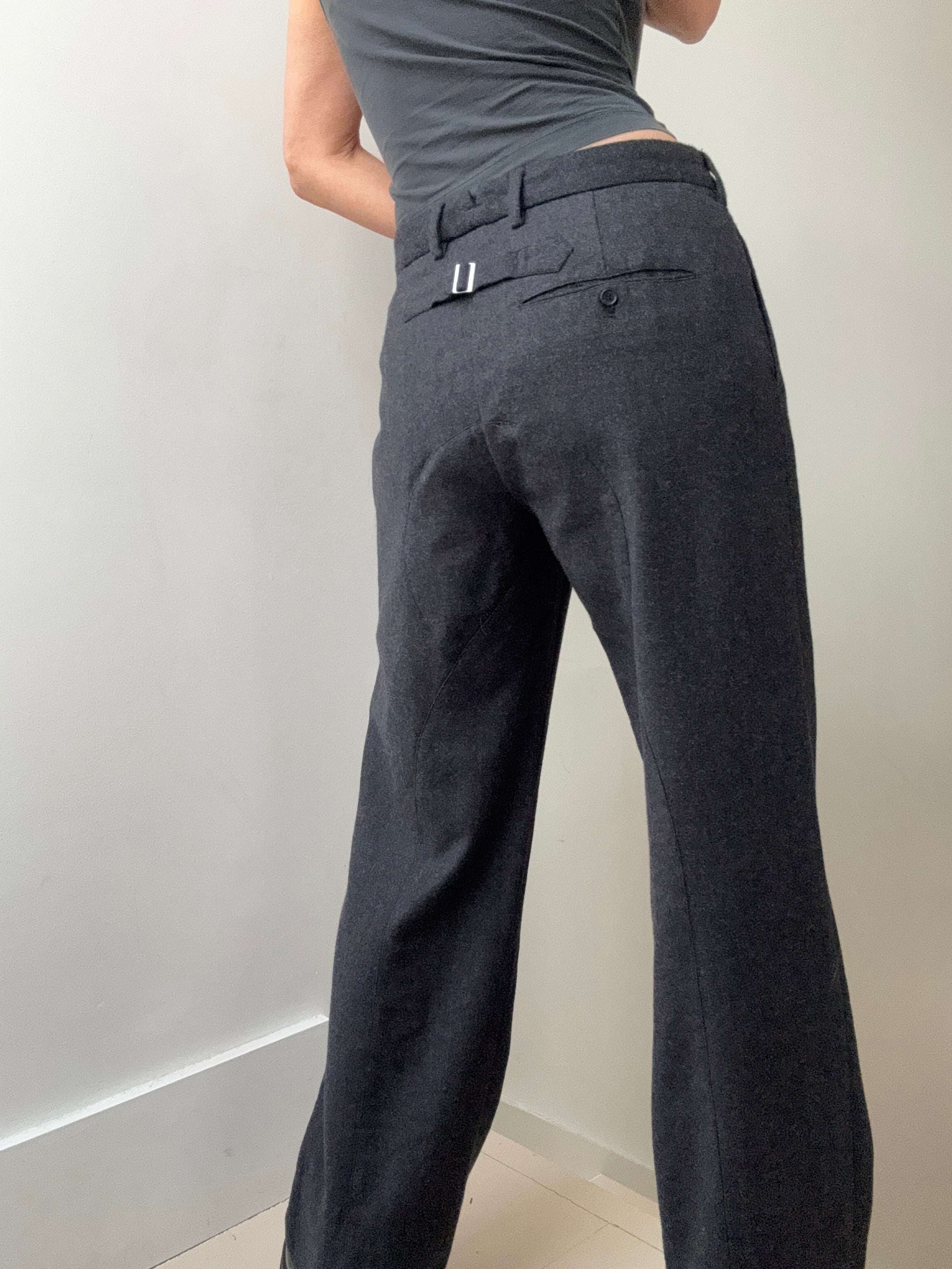 Future Nomads Pants Large Vintage Neil Barrett Grey Wool Pants