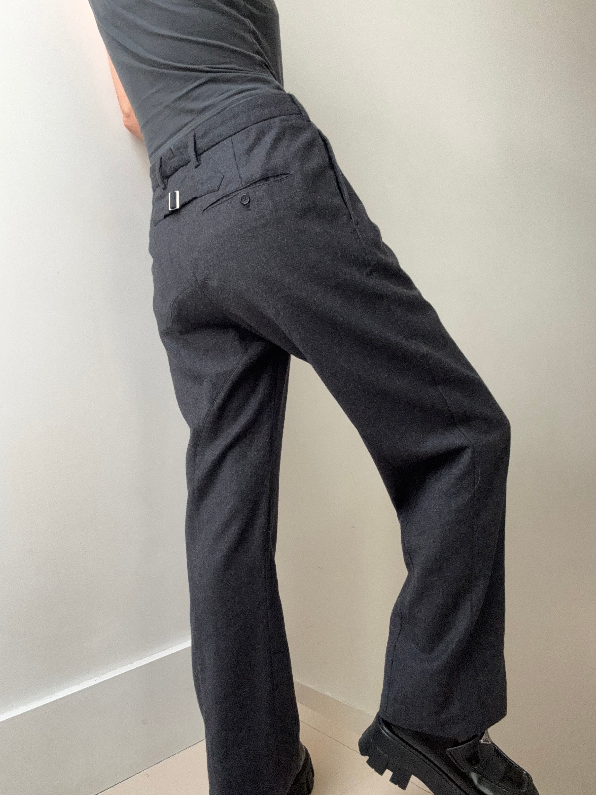 Future Nomads Vintage Neil Barrett Grey Wool Pants | Jetsetbohemian