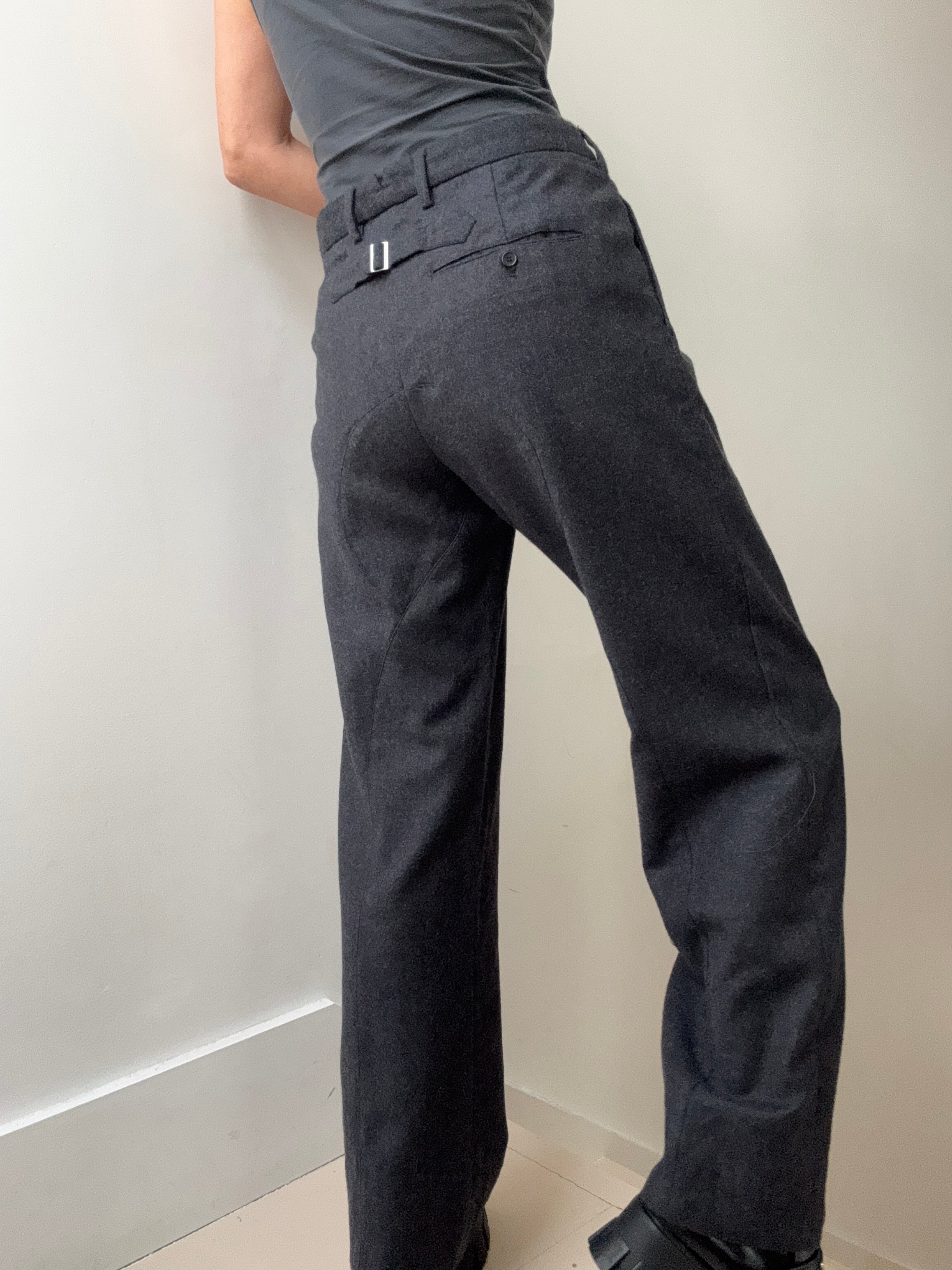 Future Nomads Vintage Neil Barrett Grey Wool Pants | Jetsetbohemian