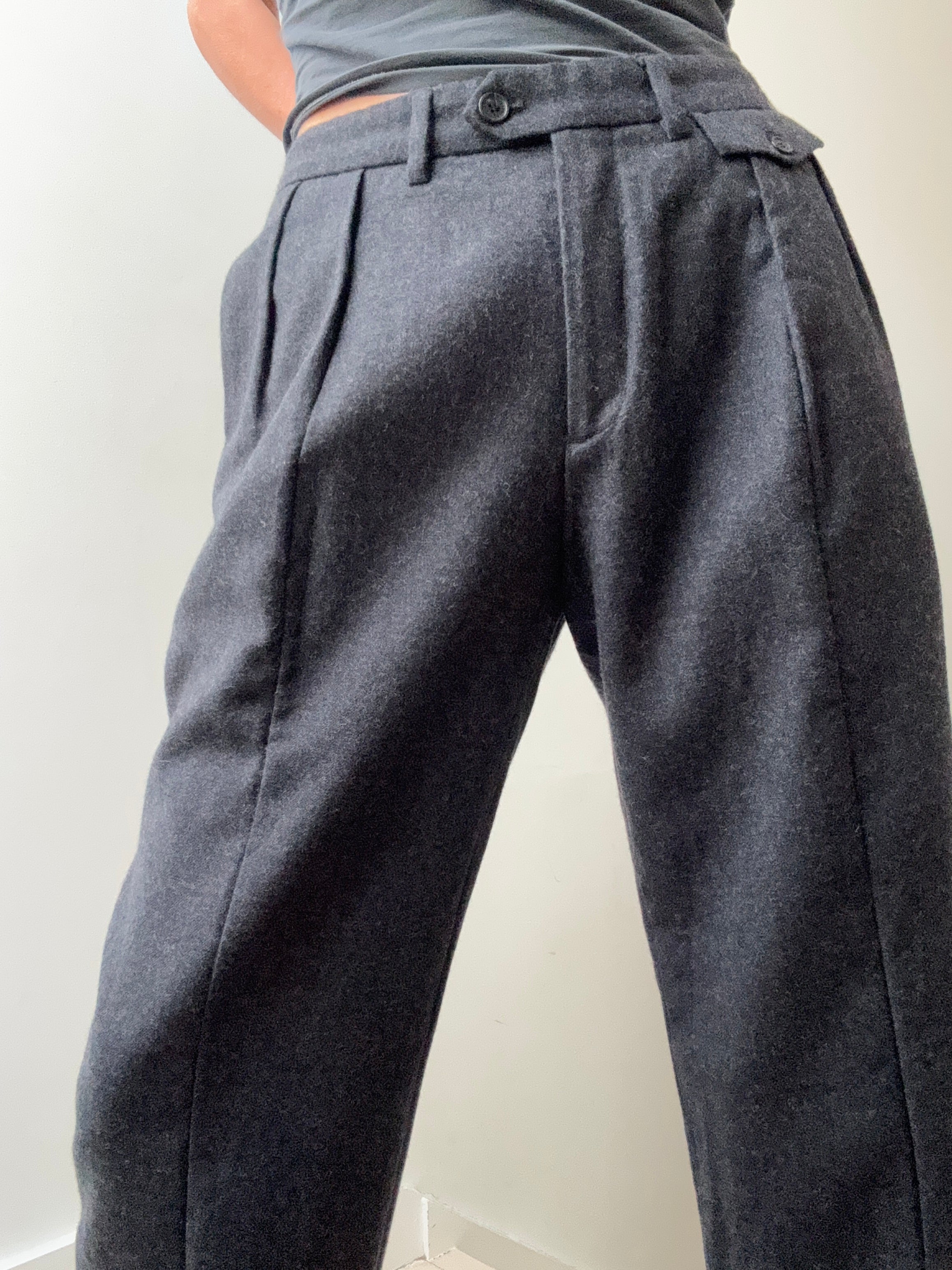 Future Nomads Pants Large Vintage Neil Barrett Grey Wool Pants
