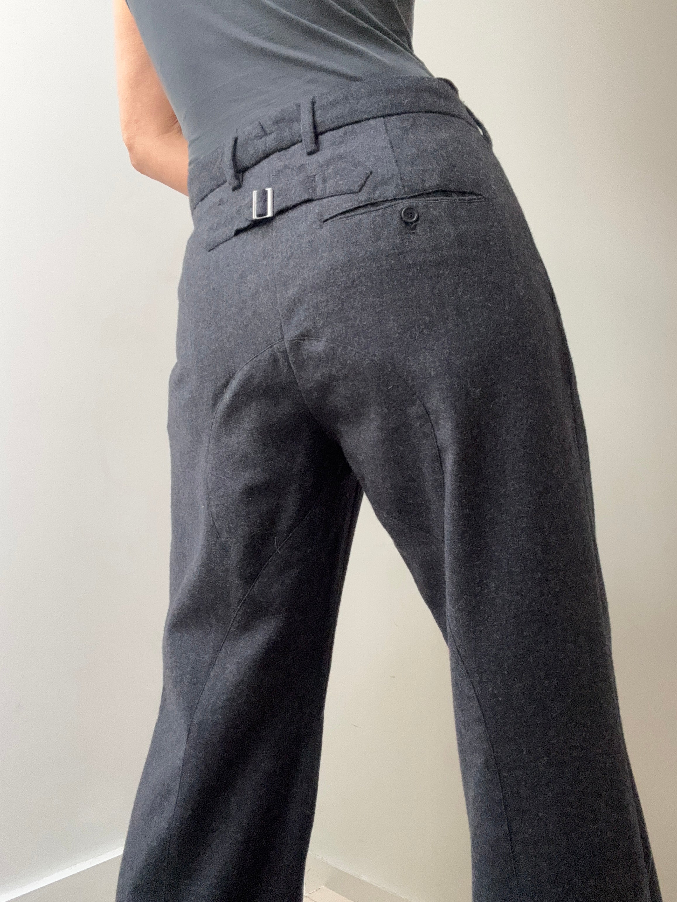 Future Nomads Pants Large Vintage Neil Barrett Grey Wool Pants