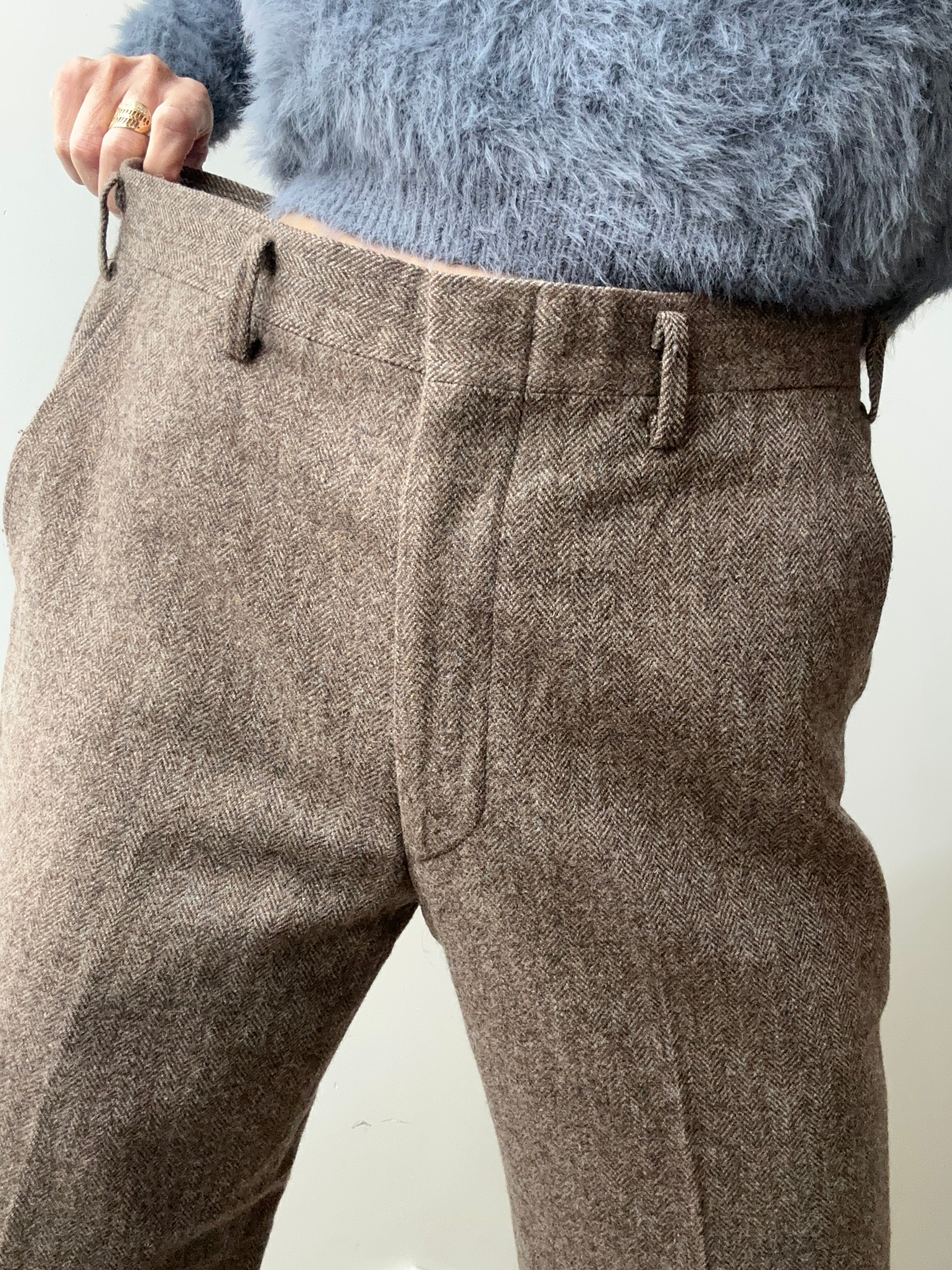 Future Nomads Pants Medium Brown Wool Japan Vintage Pants