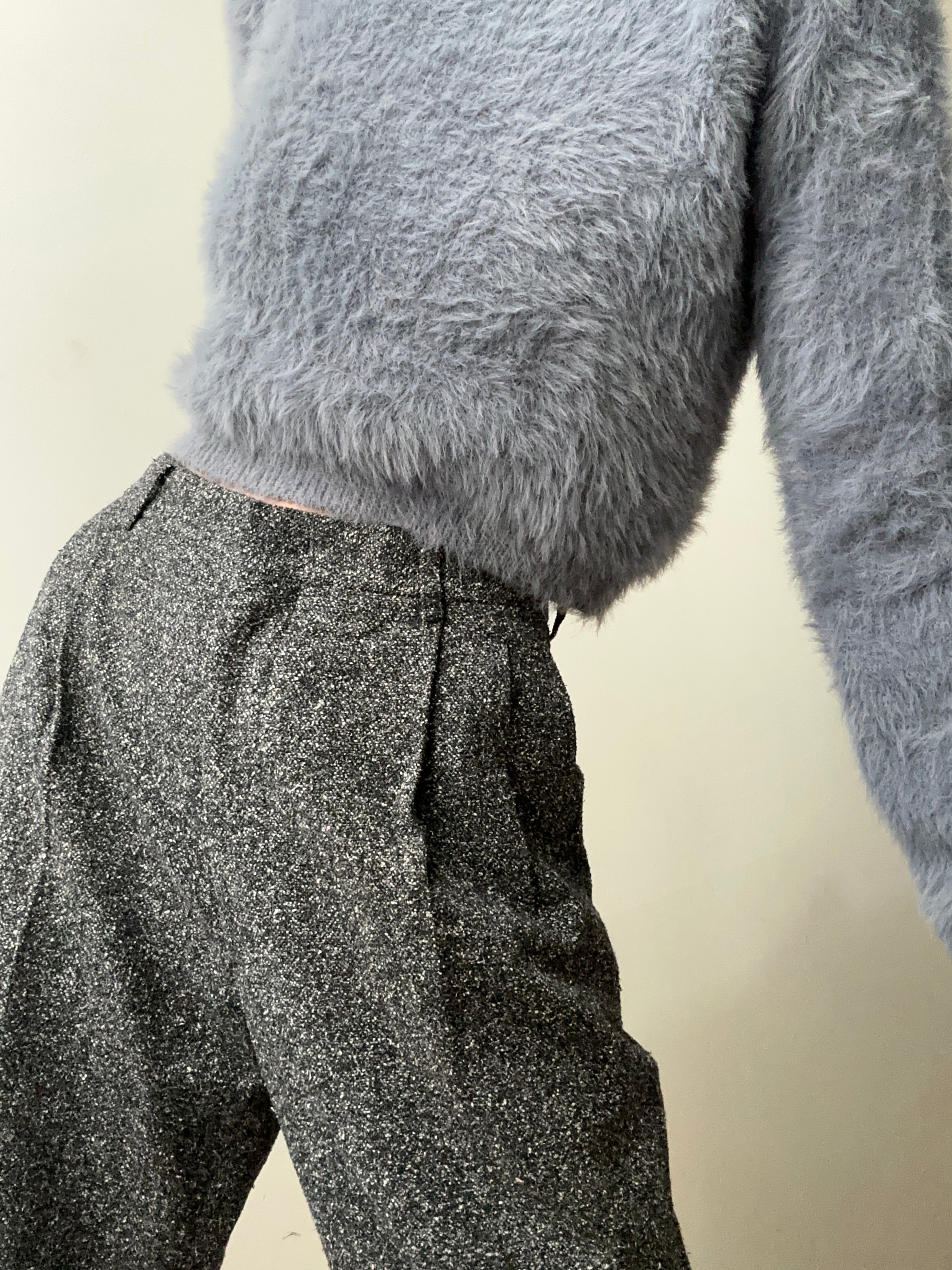 Future Nomads Pants Medium-Large Flecked Grey Vintage Pants