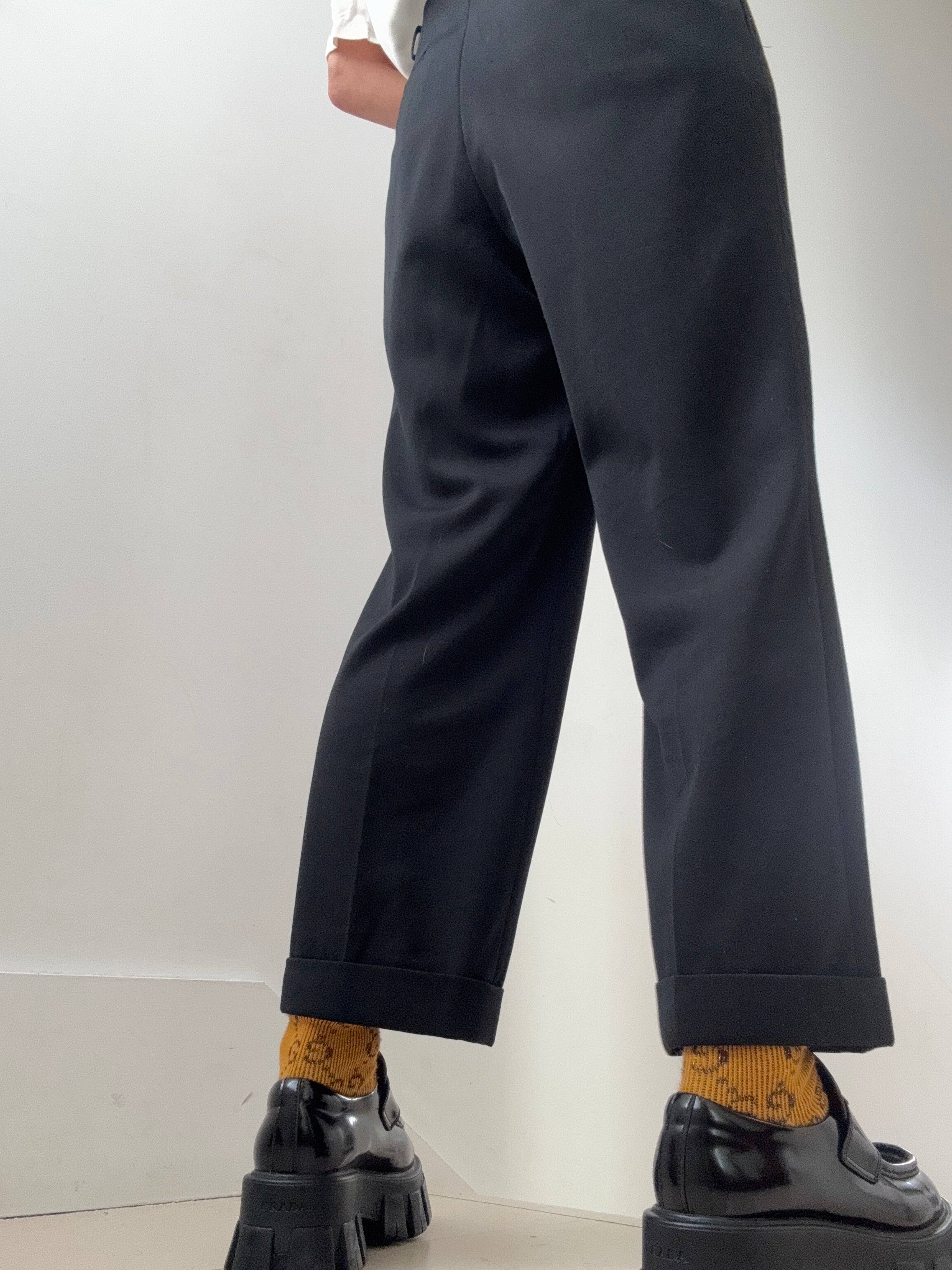 Future Nomads Pants Medium-Large Vintage Black Wool Pants