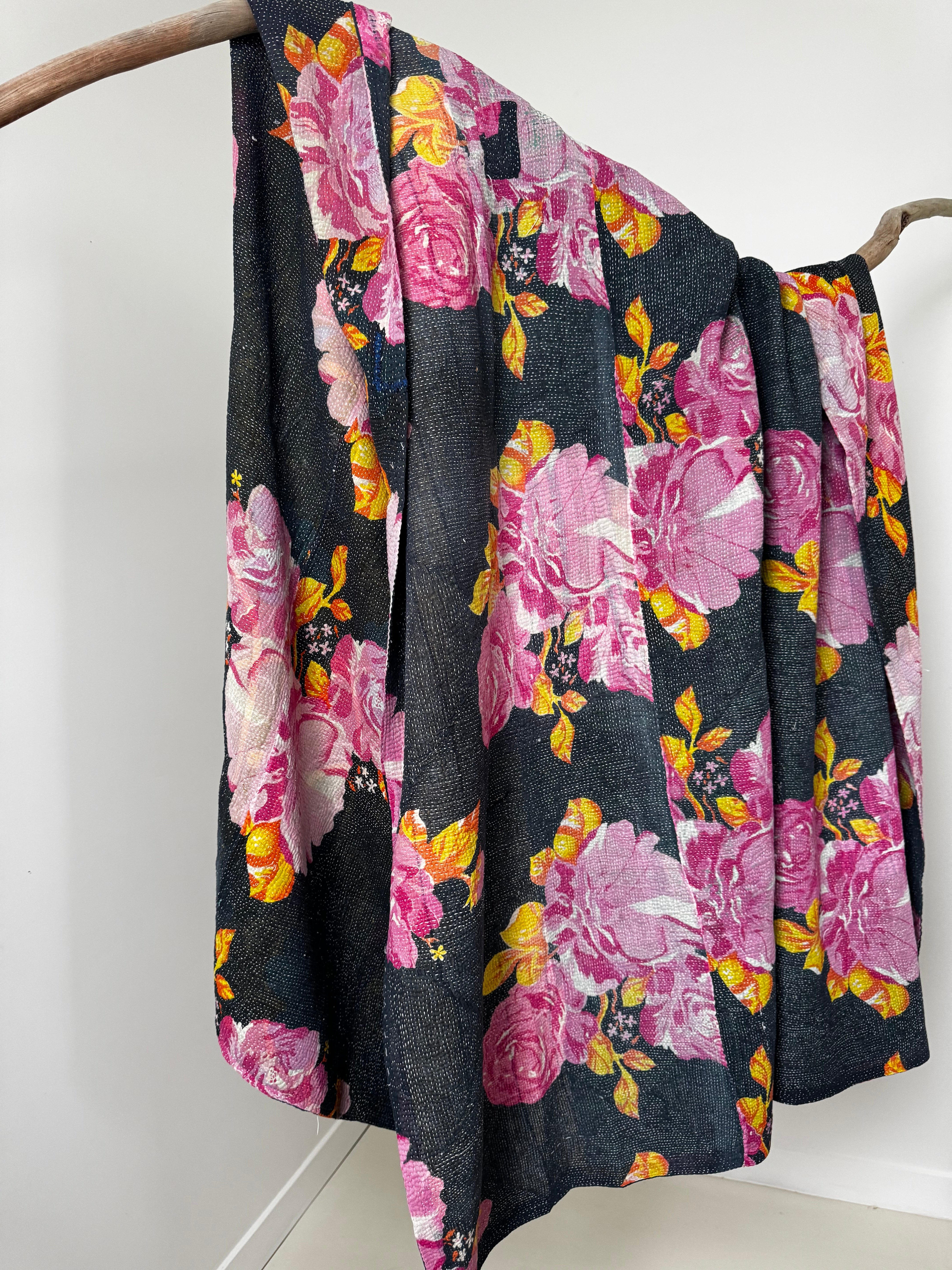 Future Nomads Quilts Multi Kantha Quilt Floral