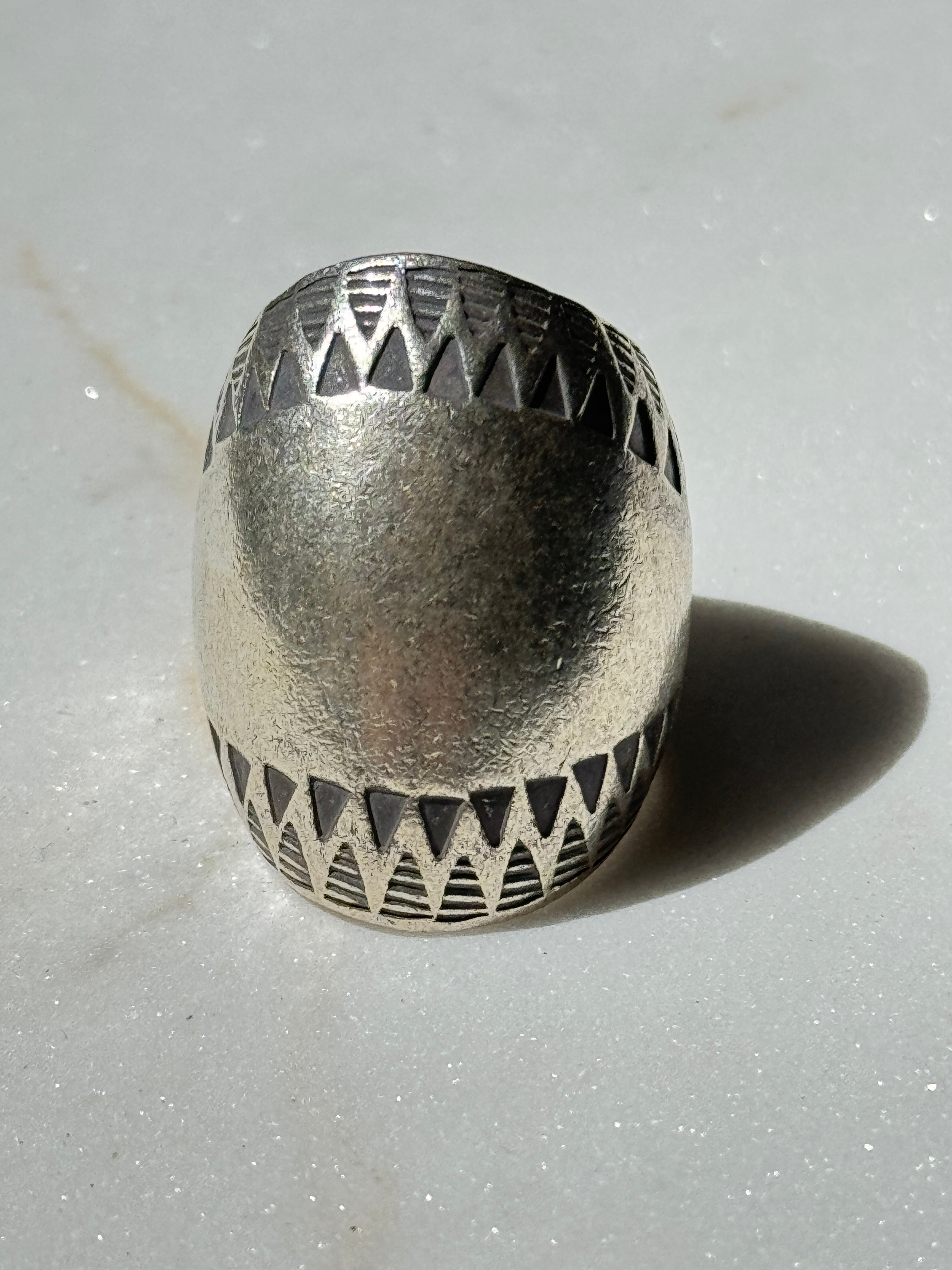 Future Nomads Rings Silver Embossed Wrap Dome Ring