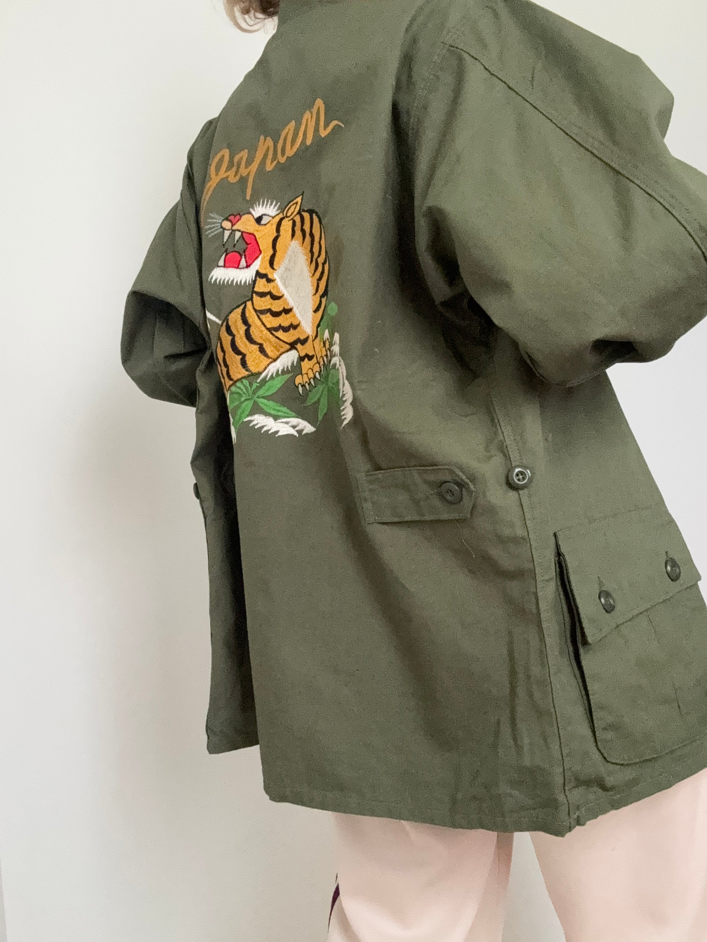 Future Nomads Shirts Large-XLarge Upcycled Army Jacket Tiger Japan