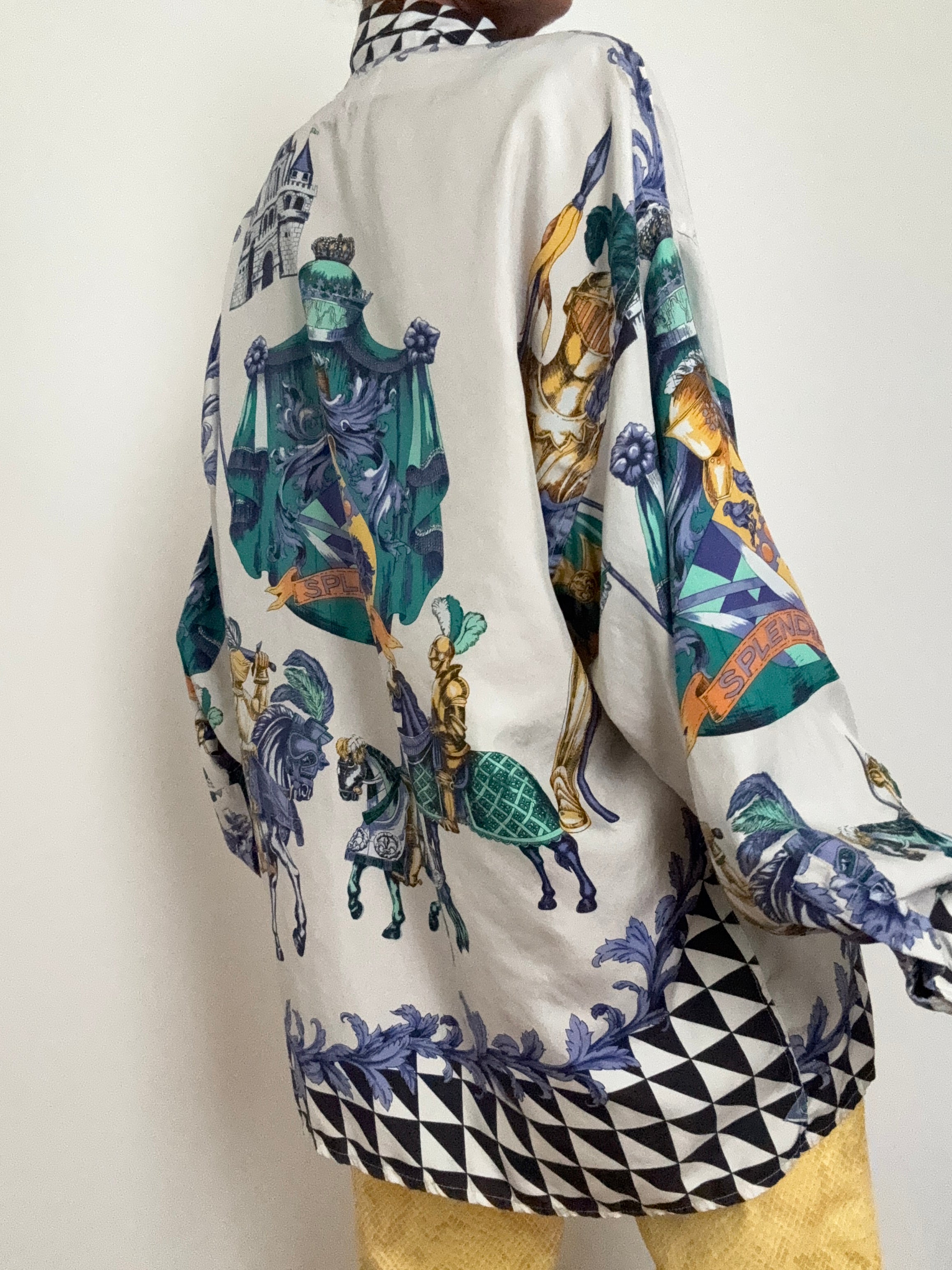 Vintage Silk Scarf Shirt | Shirts