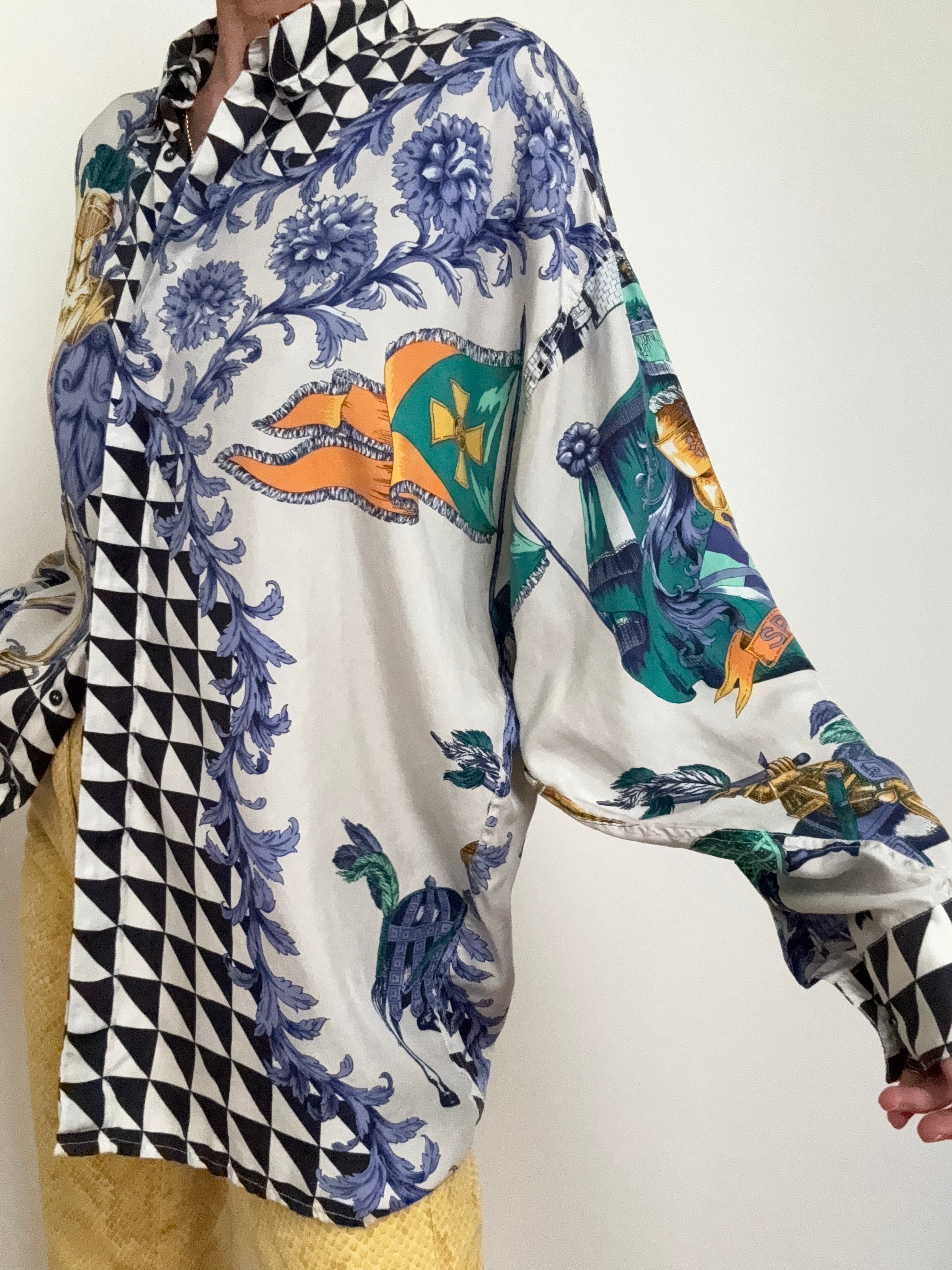 Vintage Silk Scarf Shirt | Shirts