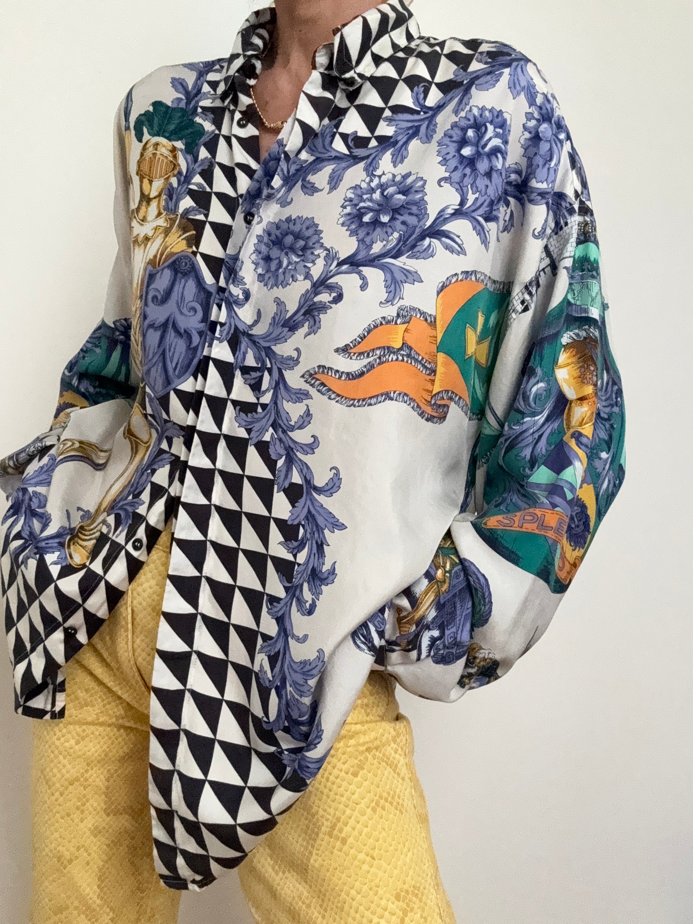 Vintage Silk Scarf Shirt | Shirts