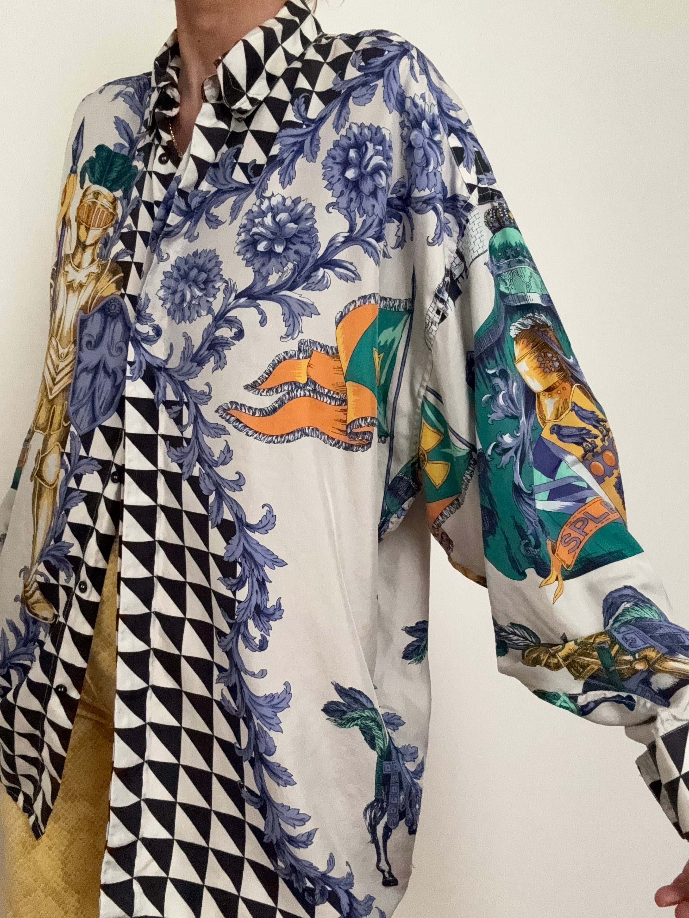 Vintage Silk Scarf Shirt | Shirts