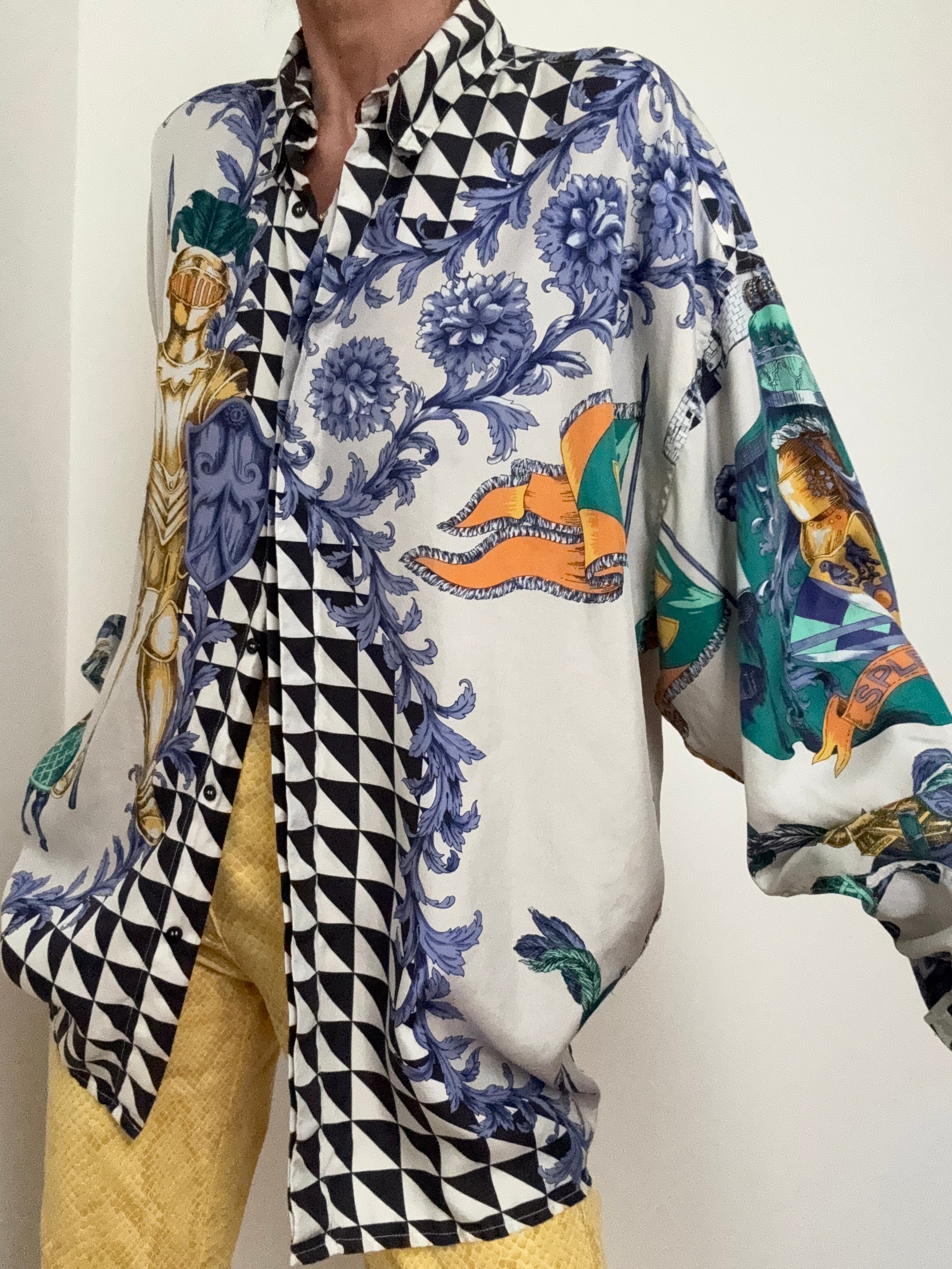 Vintage Silk Scarf Shirt | Shirts