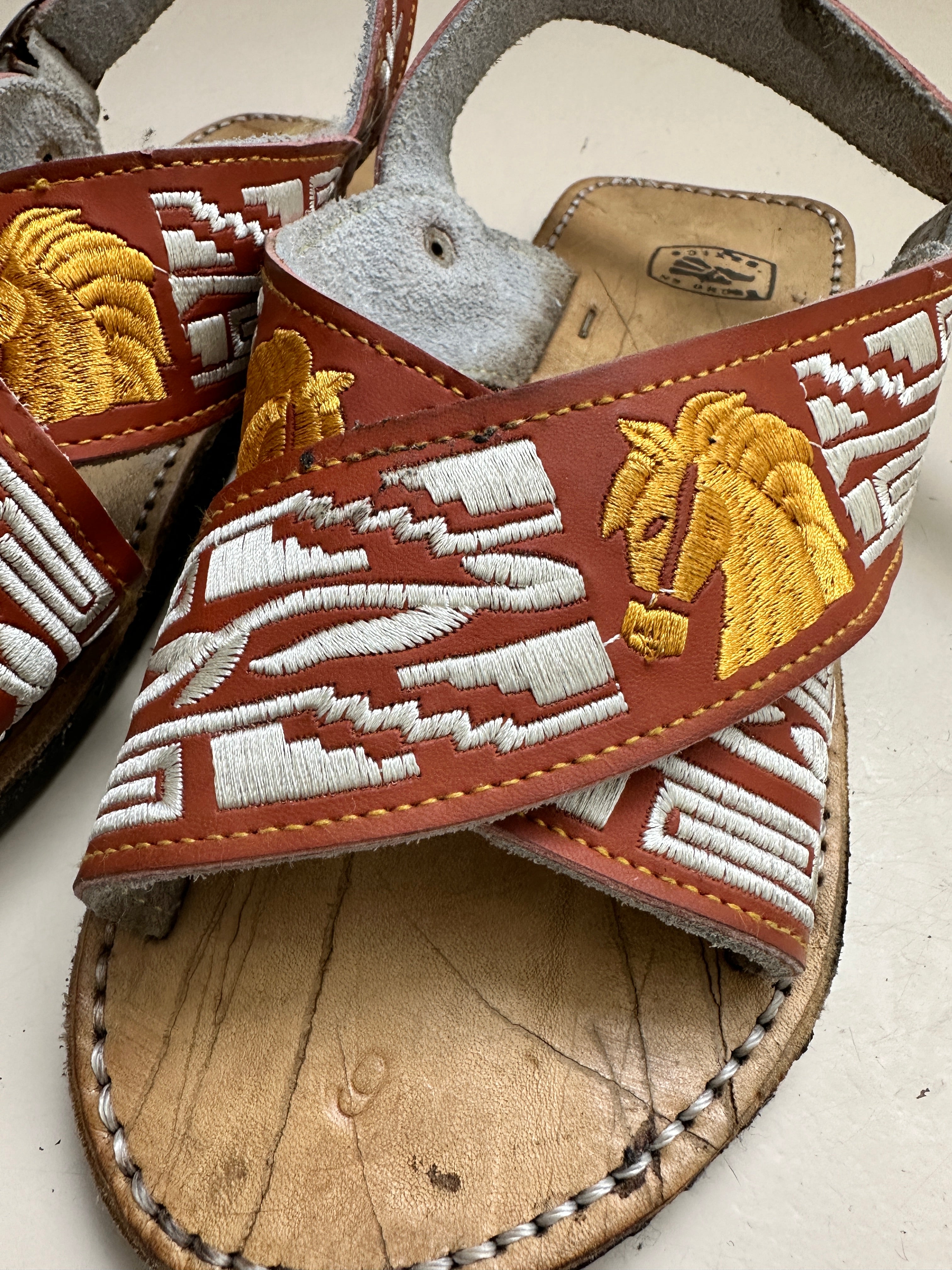 Future Nomads Shoes Embroidered Horse Sandal