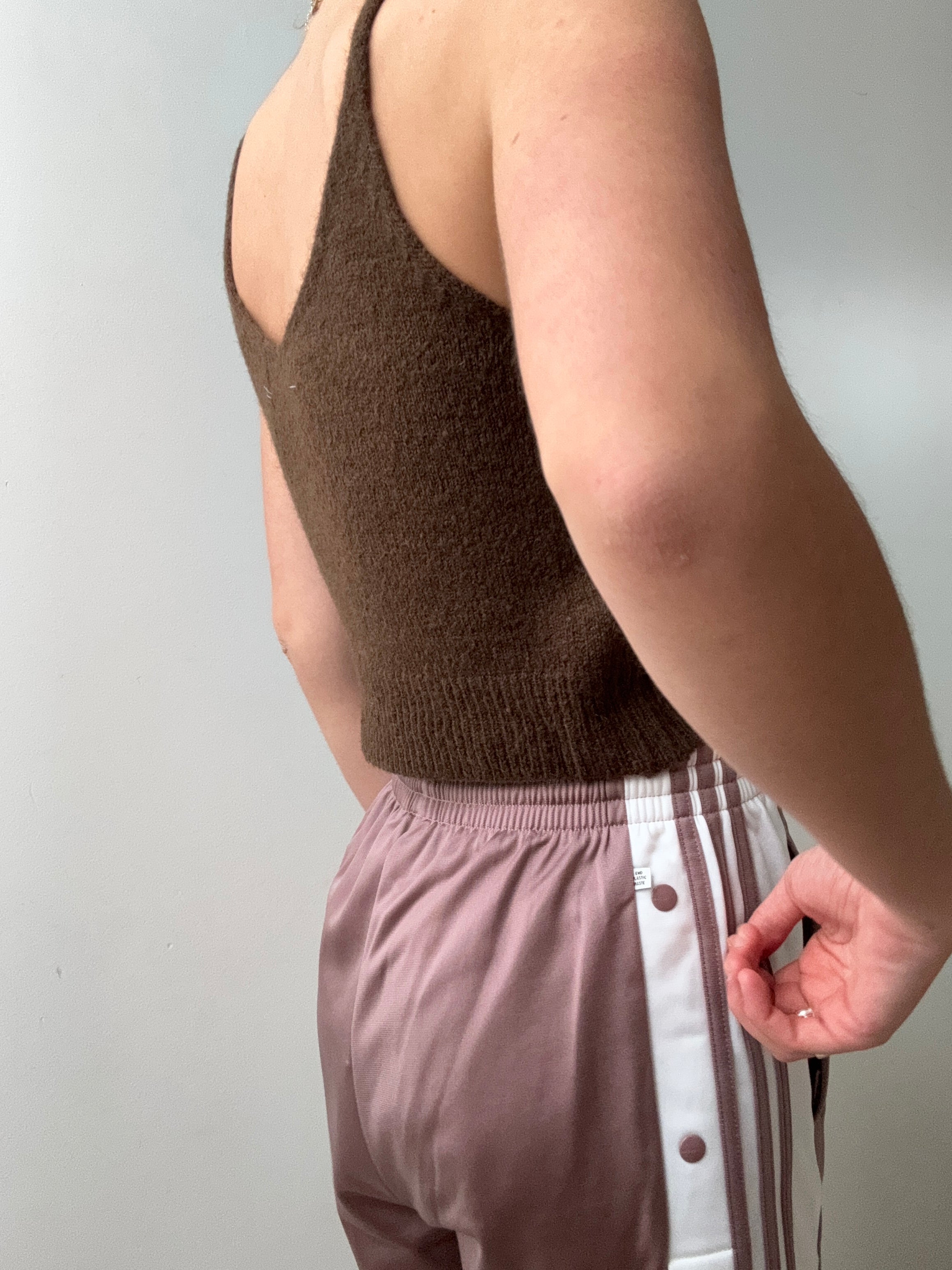 Future Nomads Singlets Small-Medium Chocolate Knit Camisole